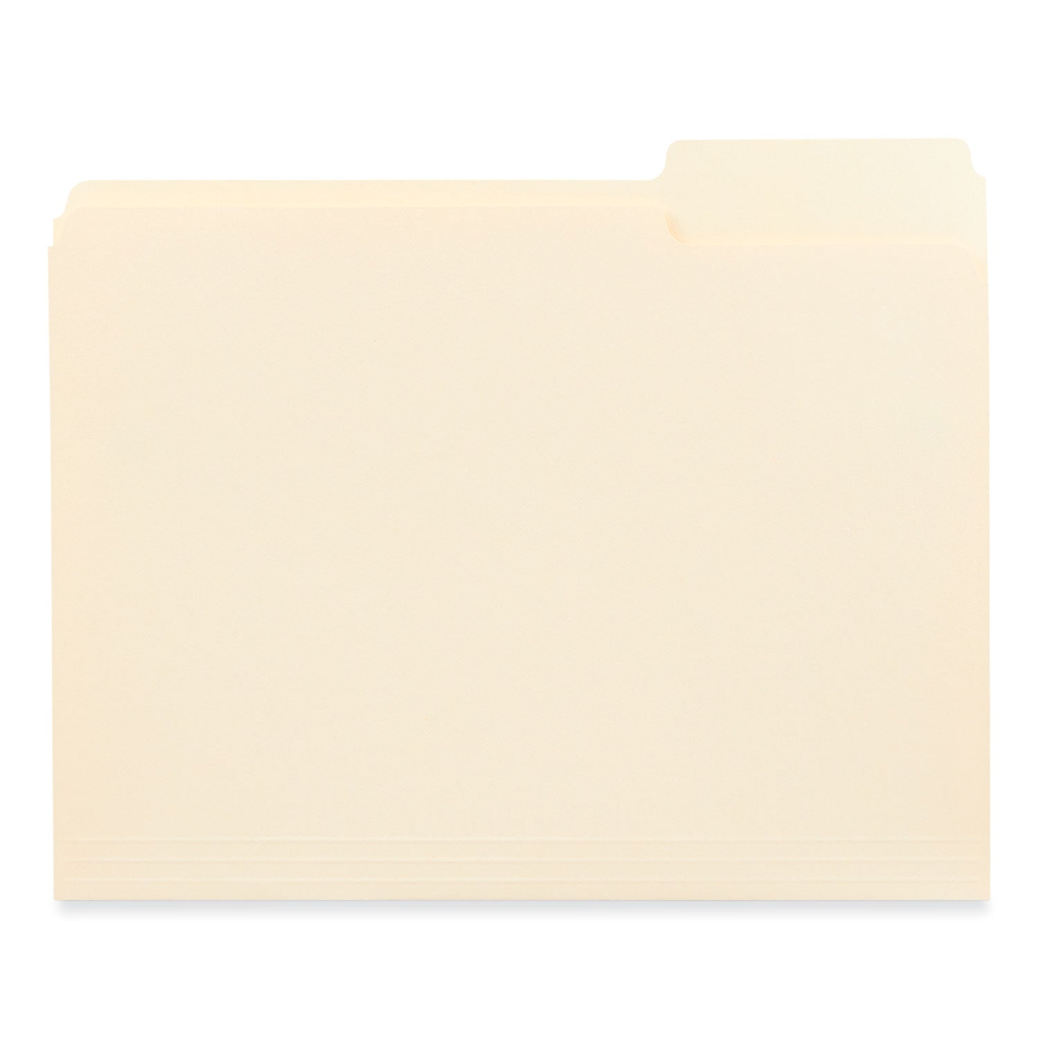 Top Tab File Folders, 1/3-Cut Tabs: Assorted, Letter Size, 0.75" Expansion, Manila, 250/Box