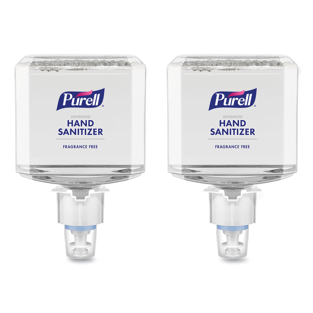 Advanced Hand Sanitizer Gentle and Free Foam, 1,200 mL Refill, Fragrance-Free, For ES4 Dispensers, 2/Carton