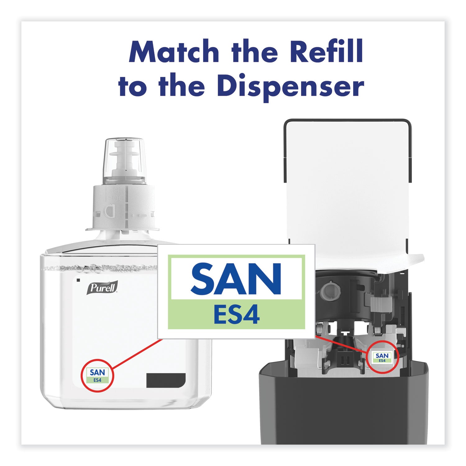 Advanced Hand Sanitizer Gel Refill, 1,200 mL, Clean Scent, For ES4 Dispensers, 2/Carton