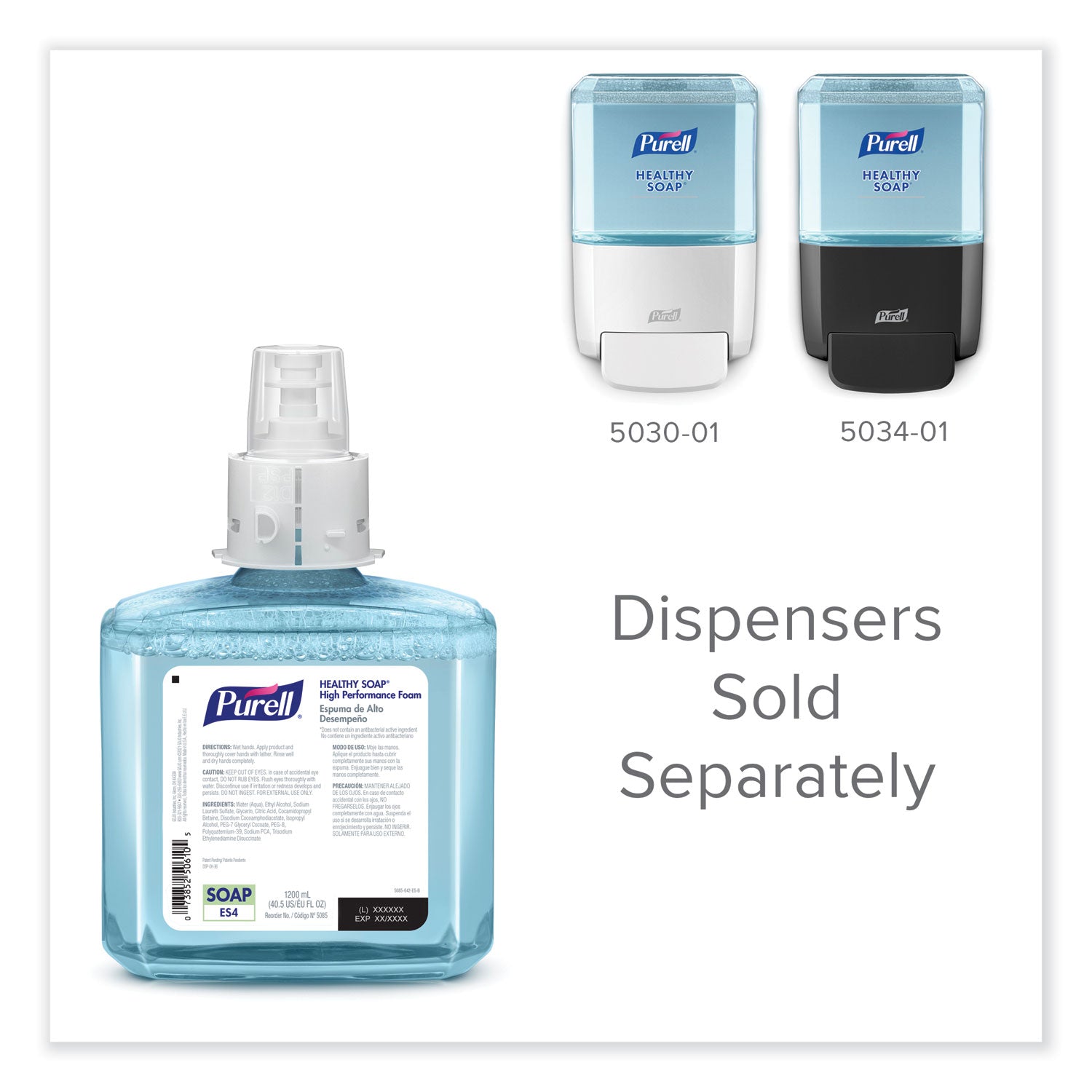 CLEAN RELEASE Technology (CRT) HEALTHY SOAP High Performance Foam, For ES4 Dispensers, Fragrance-Free, 1,200 mL, 2/Carton