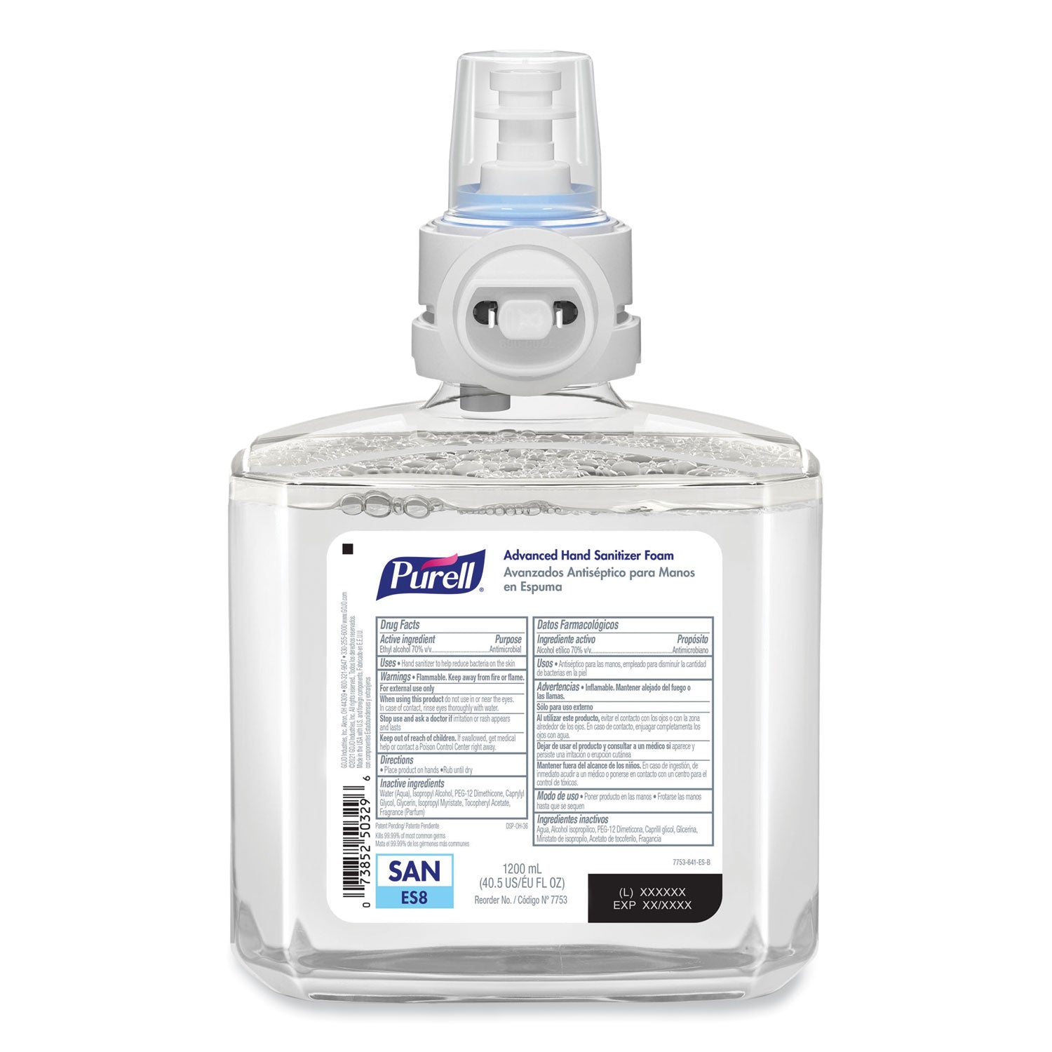 advanced-hand-sanitizer-foam-for-es8-dispensers-1200-ml-clean-scent-2-carton_goj775302 - 2