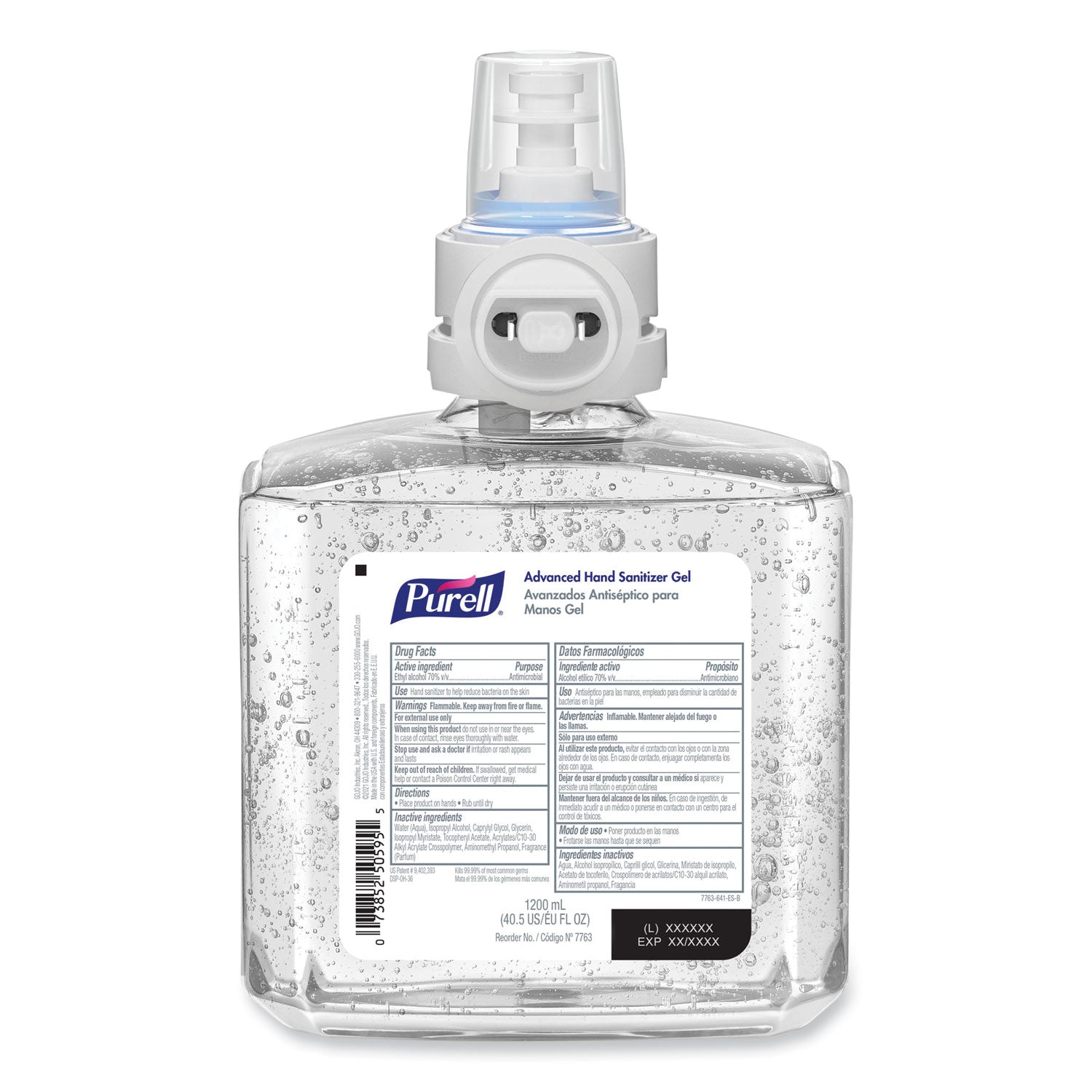 advanced-hand-sanitizer-gel-refill-1200-ml-clean-scent-for-es8-dispensers-2-carton_goj776302 - 1