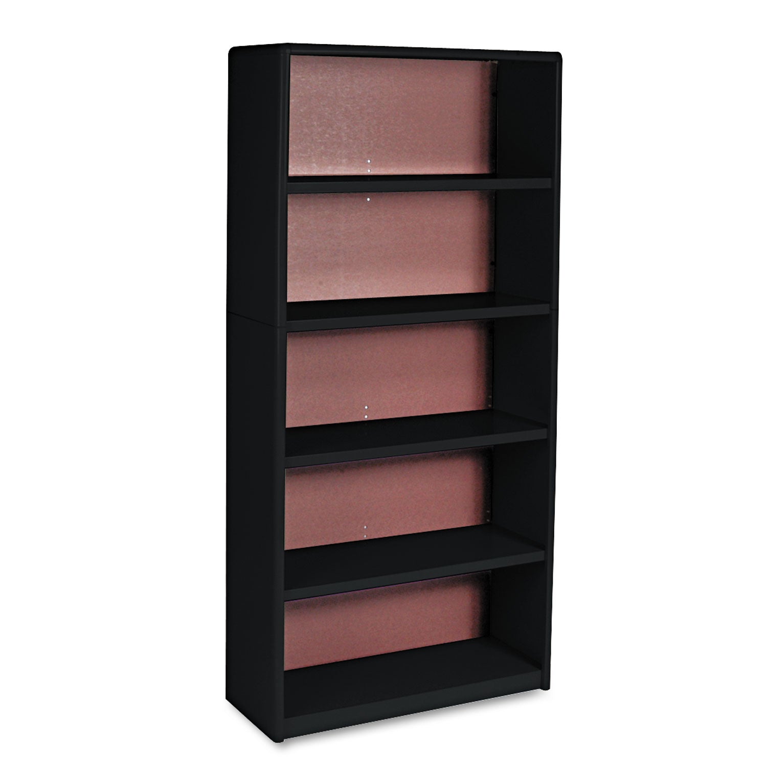 Safco ValueMate Bookcase - 31.8" x 13.5" x 67" - 5 x Shelf(ves) - Black - Steel, Fiberboard, Plastic - Assembly Required - 1