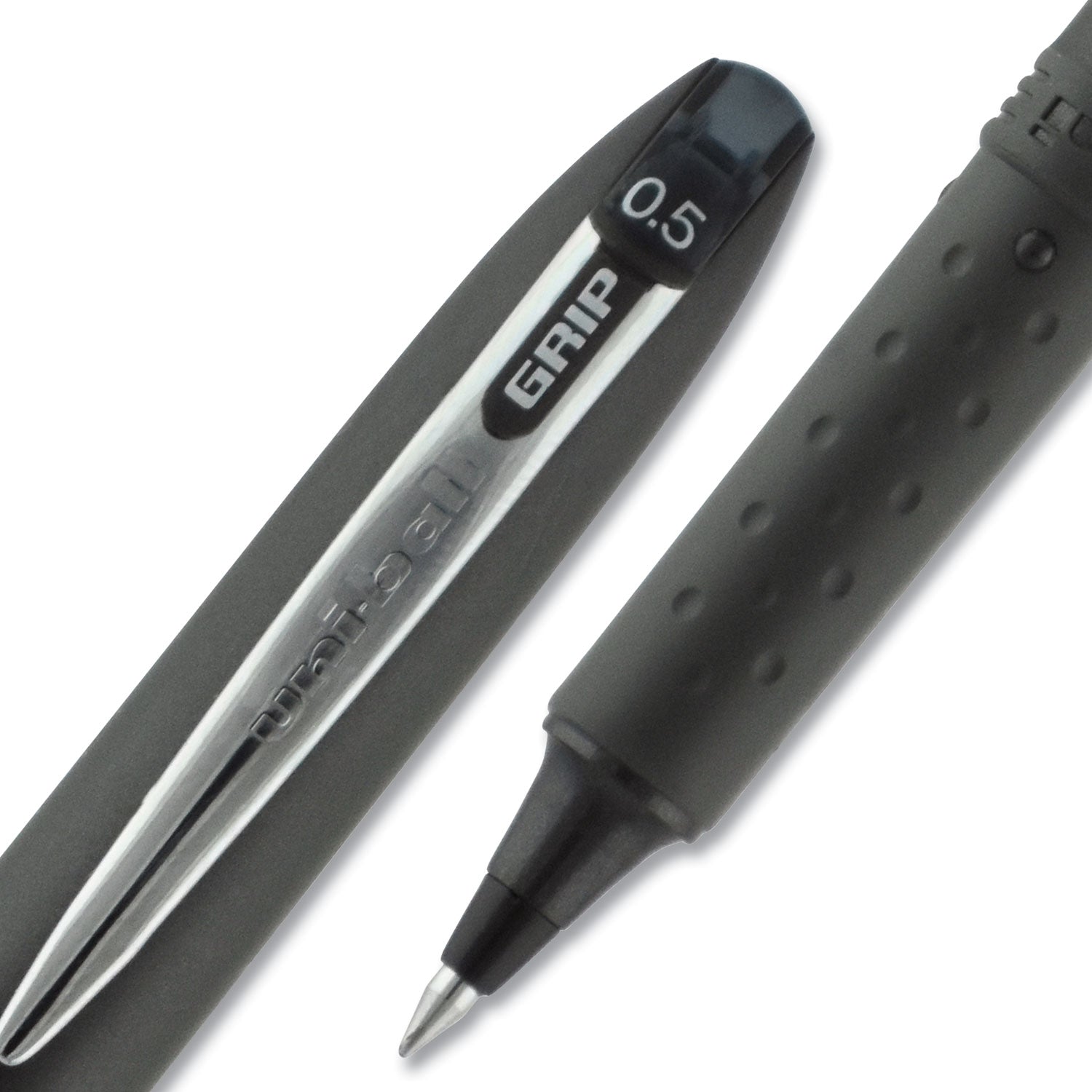 grip-roller-ball-pen-stick-extra-fine-05-mm-black-ink-black-barrel-dozen_ubc60704 - 5