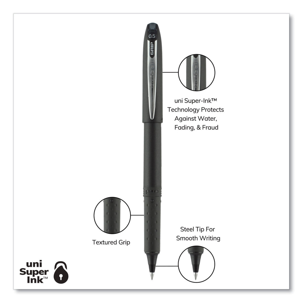 grip-roller-ball-pen-stick-extra-fine-05-mm-black-ink-black-barrel-dozen_ubc60704 - 8