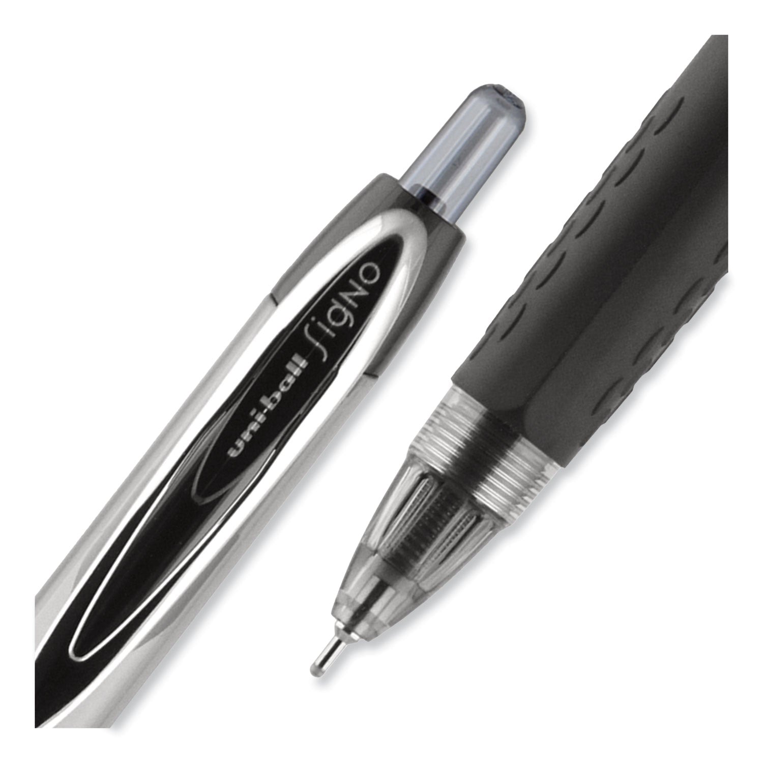 signo-207-needle-point-gel-pen-retractable-medium-07-mm-black-ink-clear-black-barrel-dozen_ubc1736097 - 5