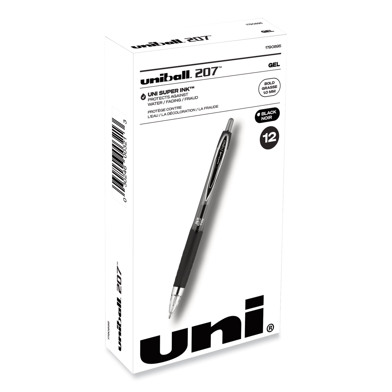 signo-207-gel-pen-retractable-bold-1-mm-black-ink-smoke-black-barrel-dozen_ubc1790895 - 1