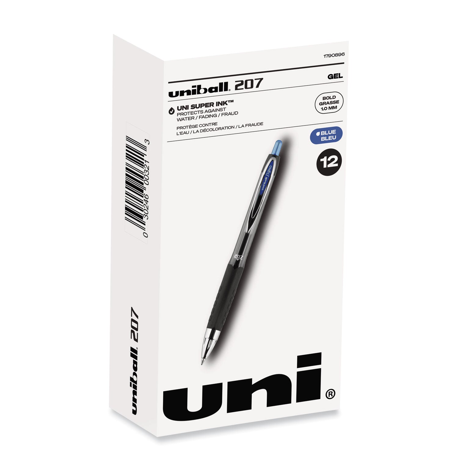 signo-207-gel-pen-retractable-bold-1-mm-blue-ink-smoke-black-blue-barrel-dozen_ubc1790896 - 1