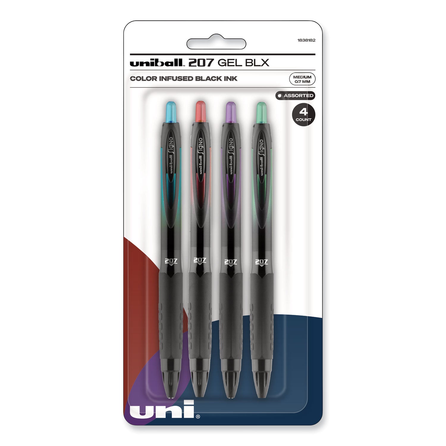 207-blx-series-gel-pen-retractable-medium-07-mm-assorted-ink-and-barrel-colors-4-pack_ubc1838182 - 1