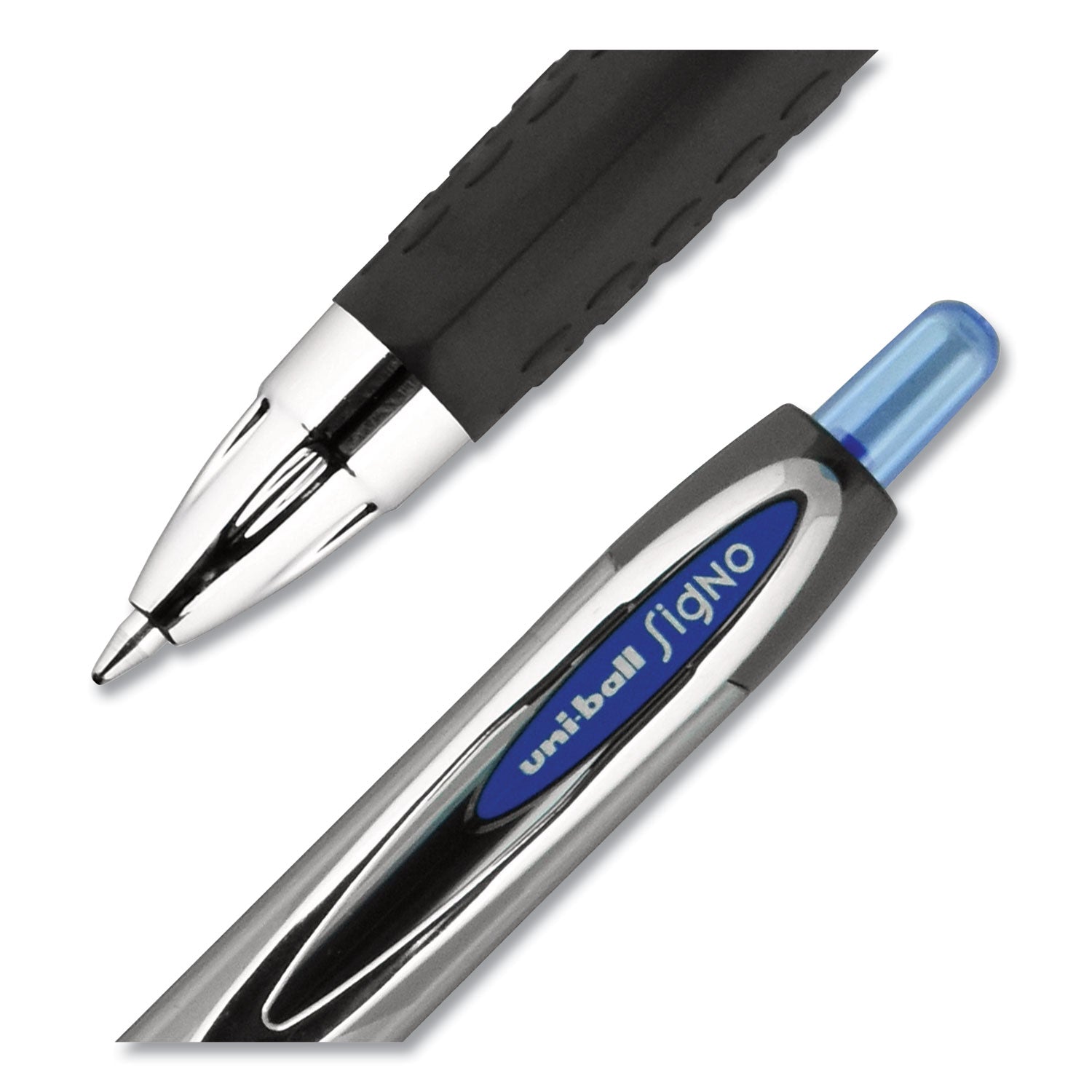 signo-207-gel-pen-retractable-medium-07-mm-blue-ink-smoke-black-blue-barrel-36-box_ubc1921064 - 6