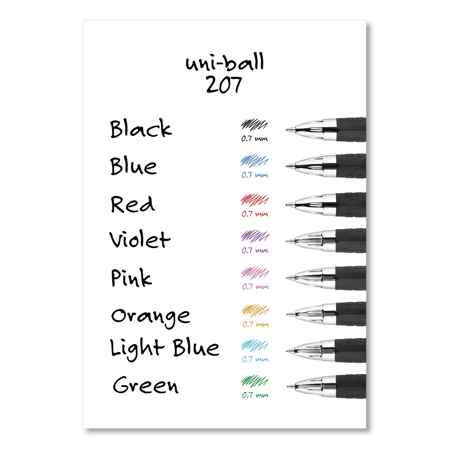 signo-207-gel-pen-retractable-medium-07-mm-blue-ink-smoke-black-blue-barrel-36-box_ubc1921064 - 7