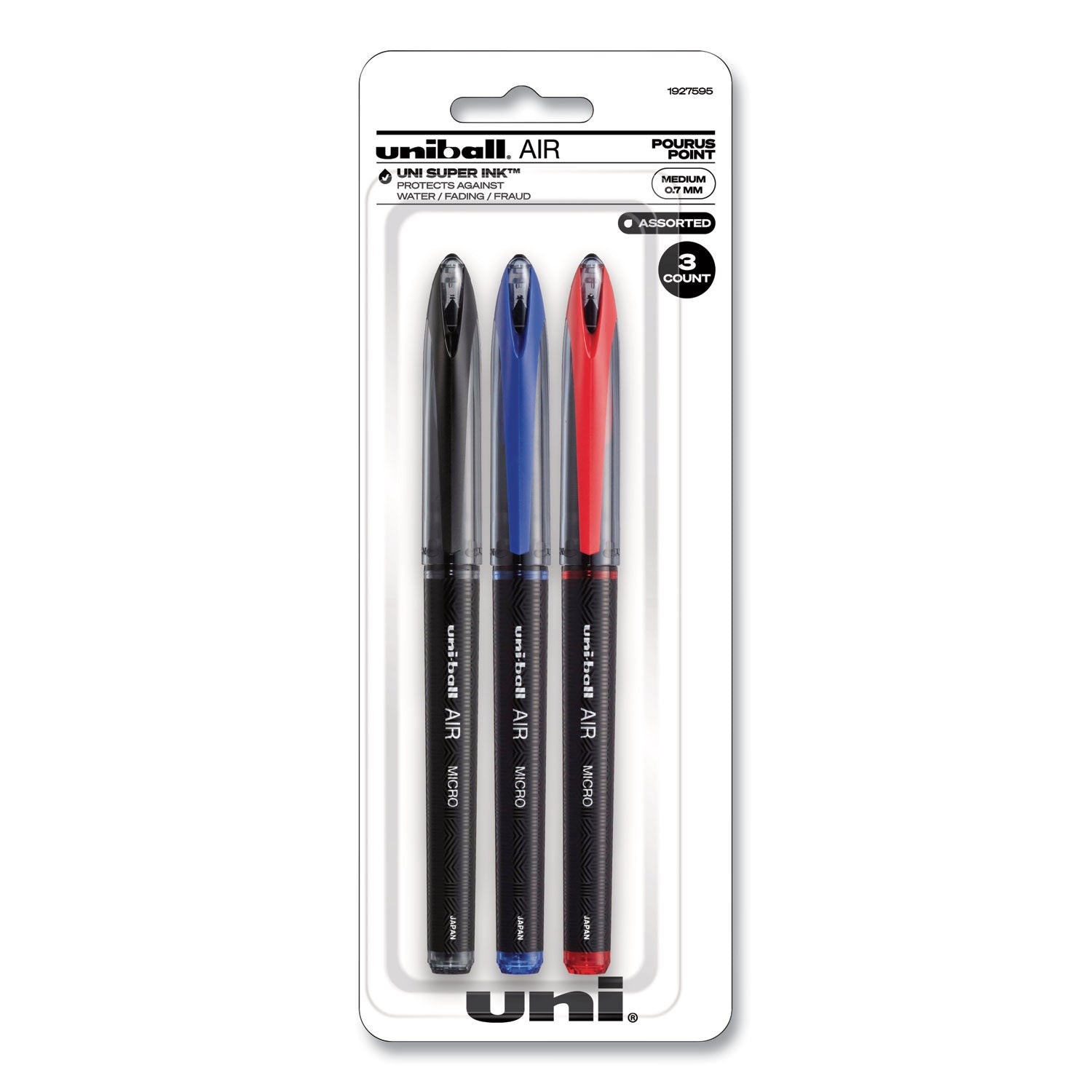 air-porous-gel-pen-stick-medium-07-mm-assorted-ink-and-barrel-colors-3-pack_ubc1927595 - 1