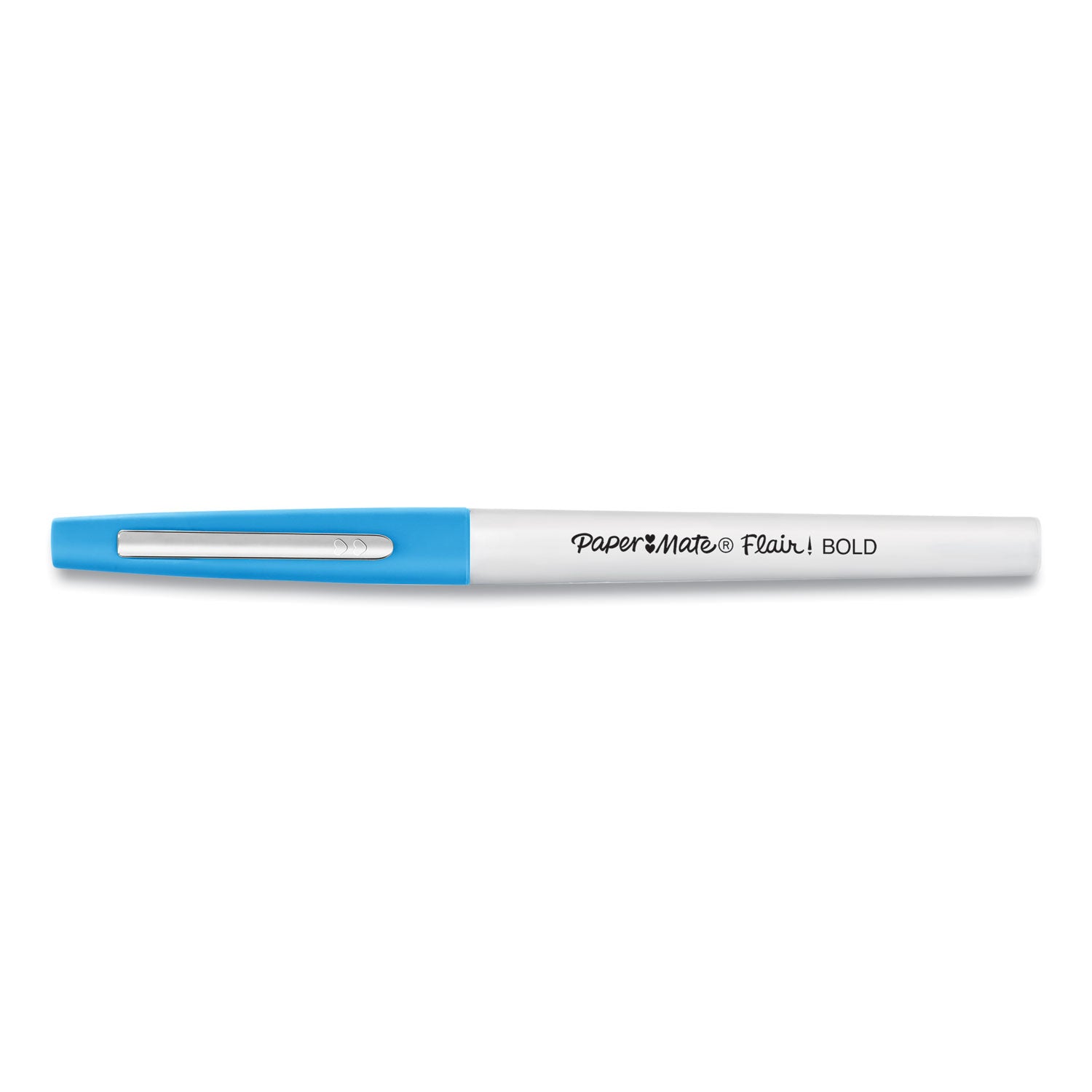 Flair Felt Tip Porous Point Pen, Stick, Bold 1.2 mm, Assorted Ink Colors, White Pearl Barrel, 12/Pack