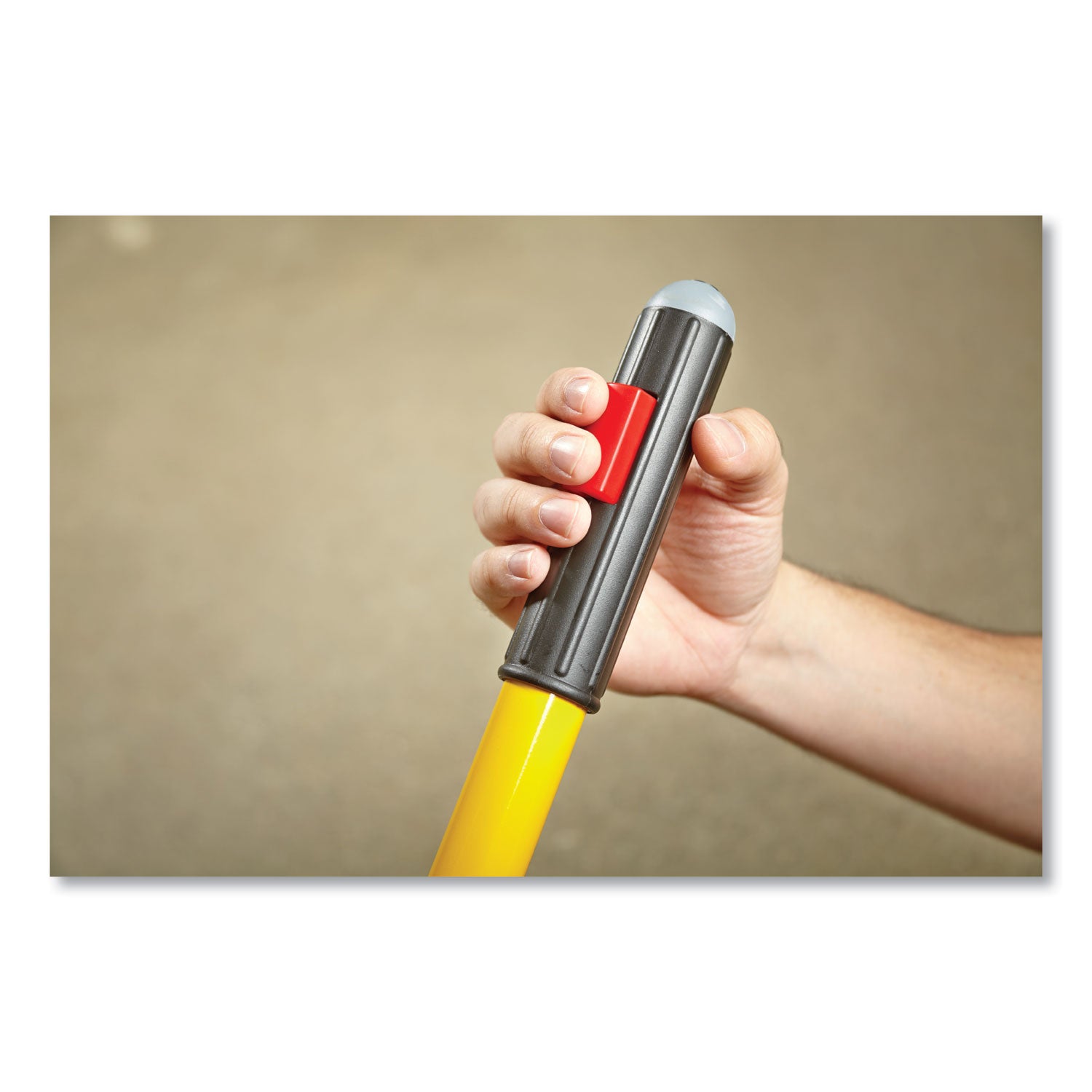 Pulse Microfiber Spray Mop System, 17" Wide Microfiber Head, 52" Yellow Plastic Handle - 