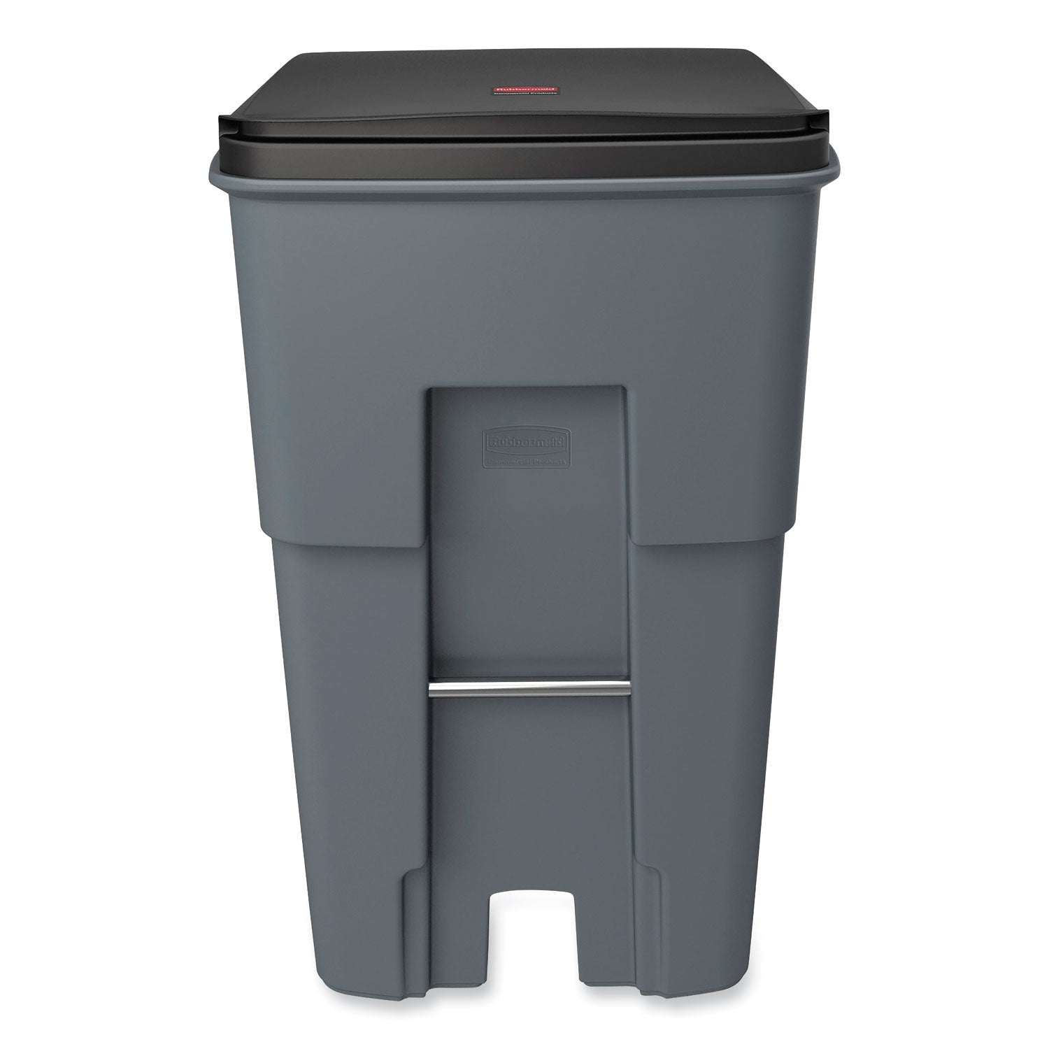 Brute Roll-Out Heavy-Duty Container, 95 gal, Polyethylene, Gray - 