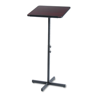 Adjustable Speaker Stand, 21 x 21 x 29.5 to 46, Mahogany/Black - 