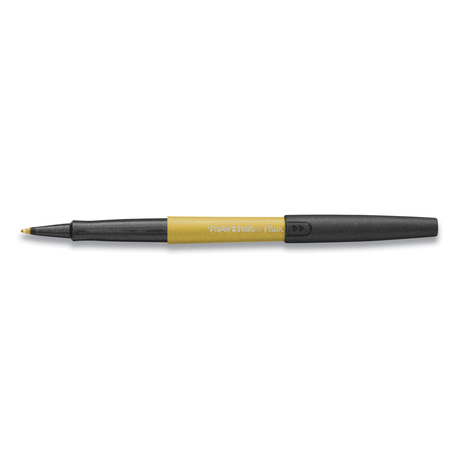 Flair Metallic Porous Point Pen, Stick, Medium 0.7 mm, Assorted Ink and Barrel Colors, 16/Pack