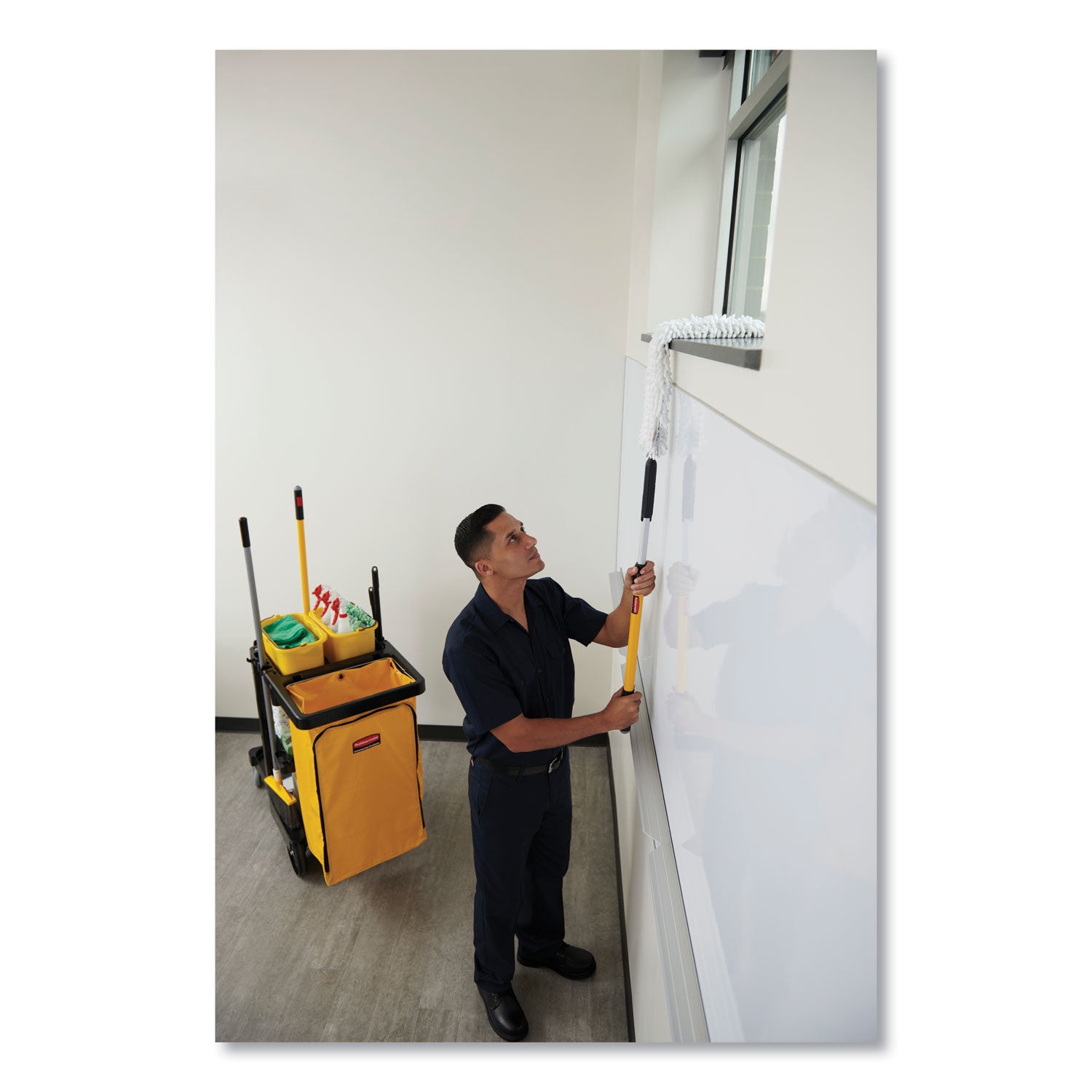Zippered Vinyl Cleaning Cart Bag, 24 gal, , 17.25" x 30.5", Yellow