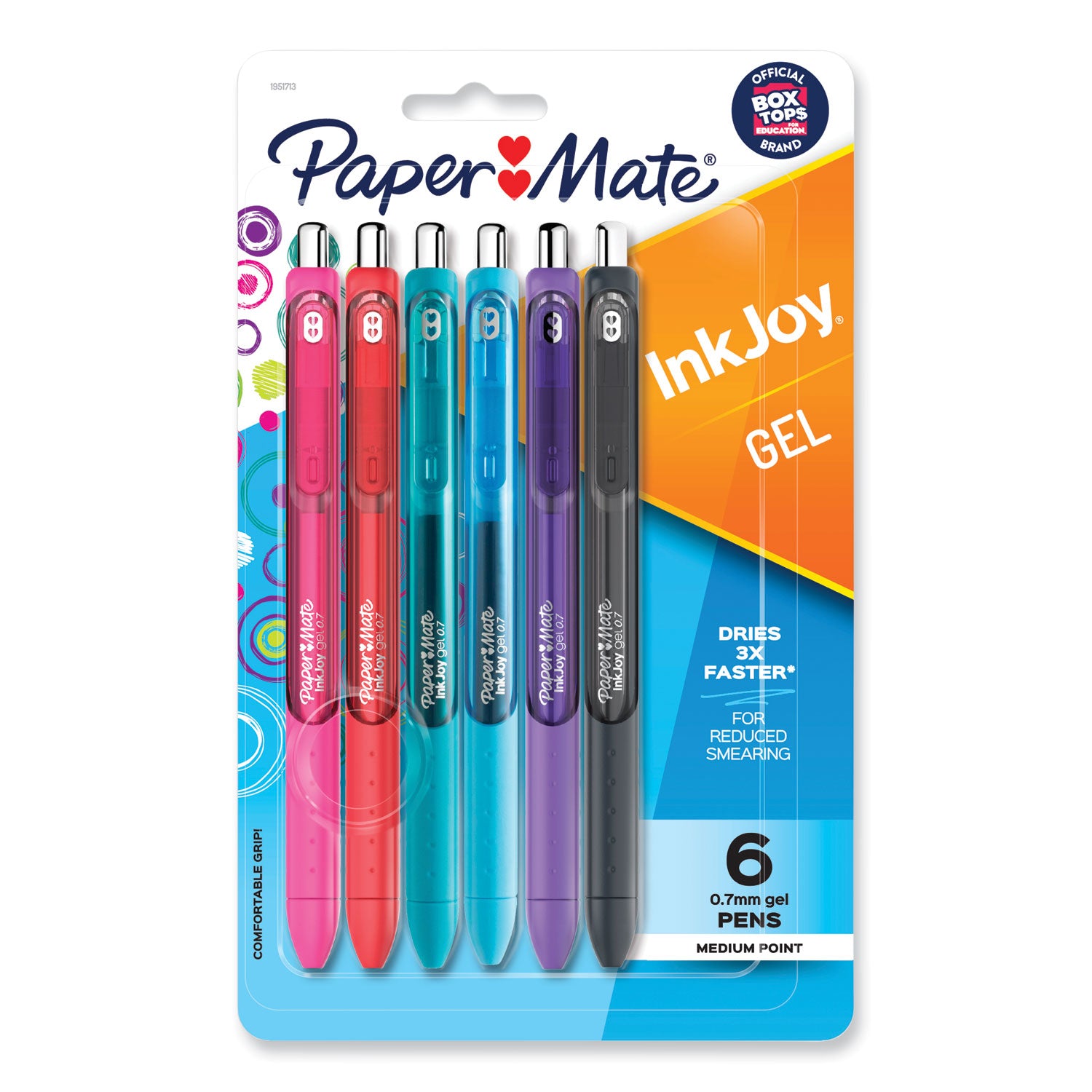 inkjoy-gel-pen-retractable-medium-07-mm-assorted-ink-and-barrel-colors-6-pack_pap1951713 - 2