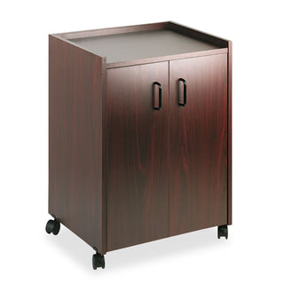 Mobile Refreshment Center, Engineered Wood, 3 Shelves, 23" x 18" x 31", Mahogany - 