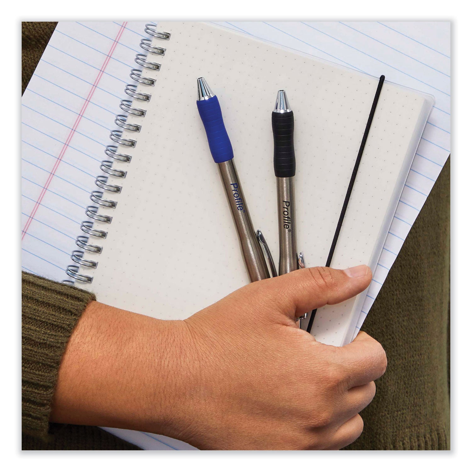 profile-metal-ballpoint-pen-retractable-medium-1-mm-blue-ink-silver-barrel-dozen_pap2130518 - 4
