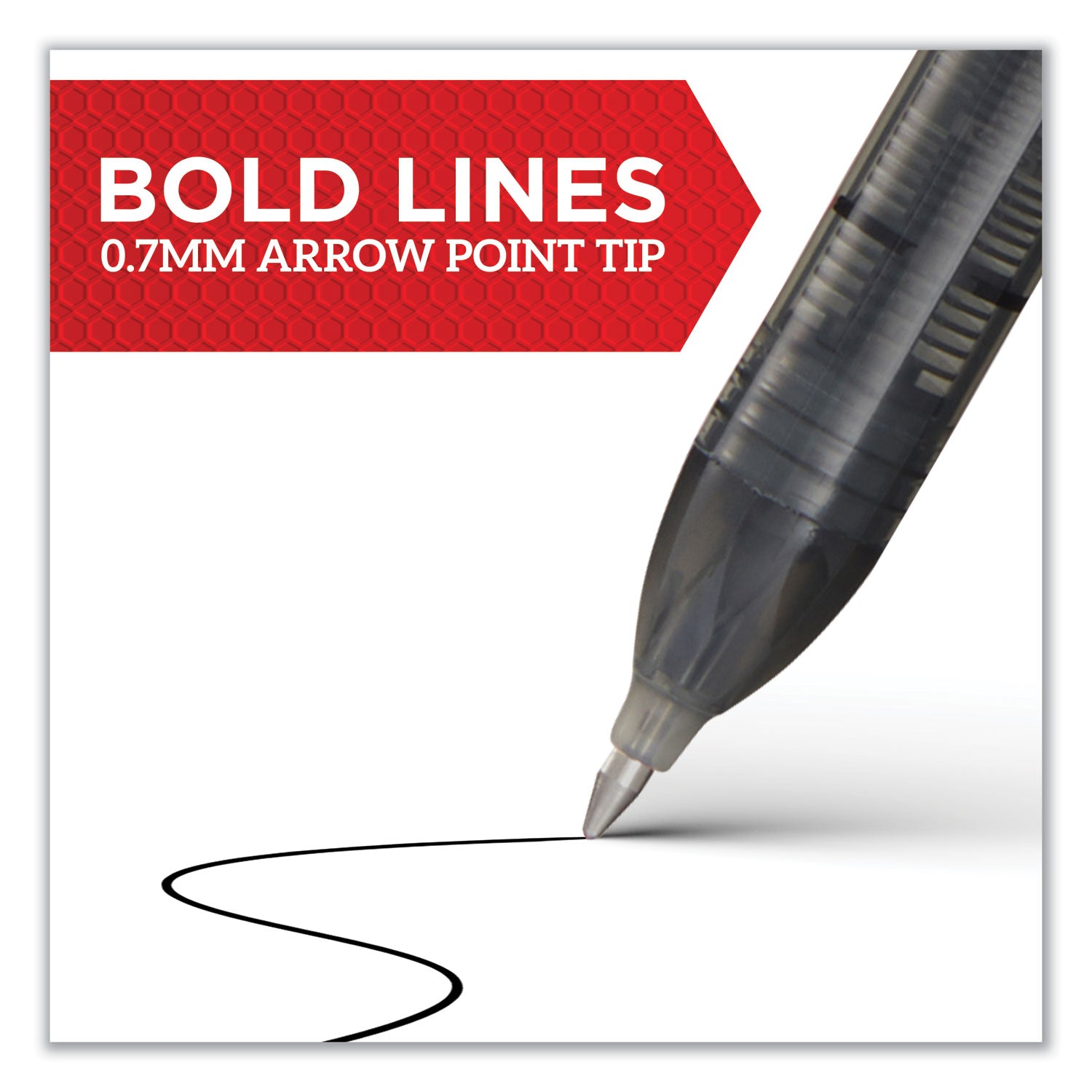 professional-design-roller-ball-pen-stick-medium-07-mm-red-ink-black-red-barrel-dozen_san2101304 - 3