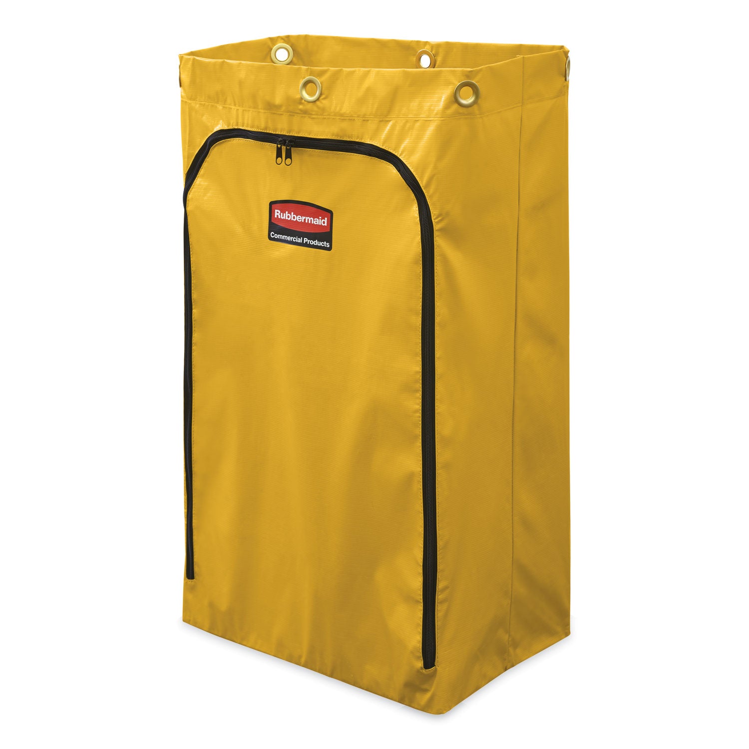 Zippered Vinyl Cleaning Cart Bag, 24 gal, , 17.25" x 30.5", Yellow