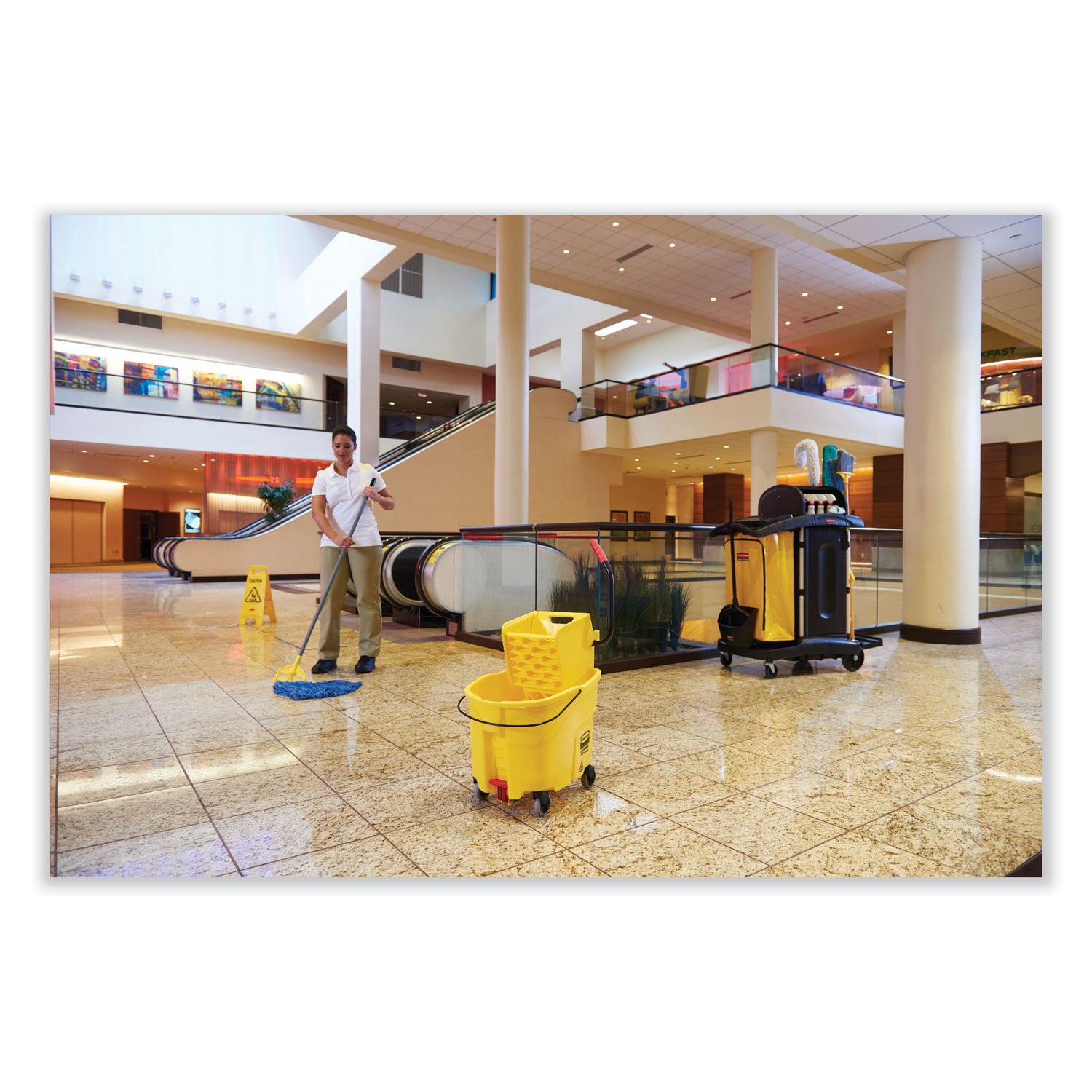 Rubbermaid High Security Cleaning Cart, Sold as 1 Each