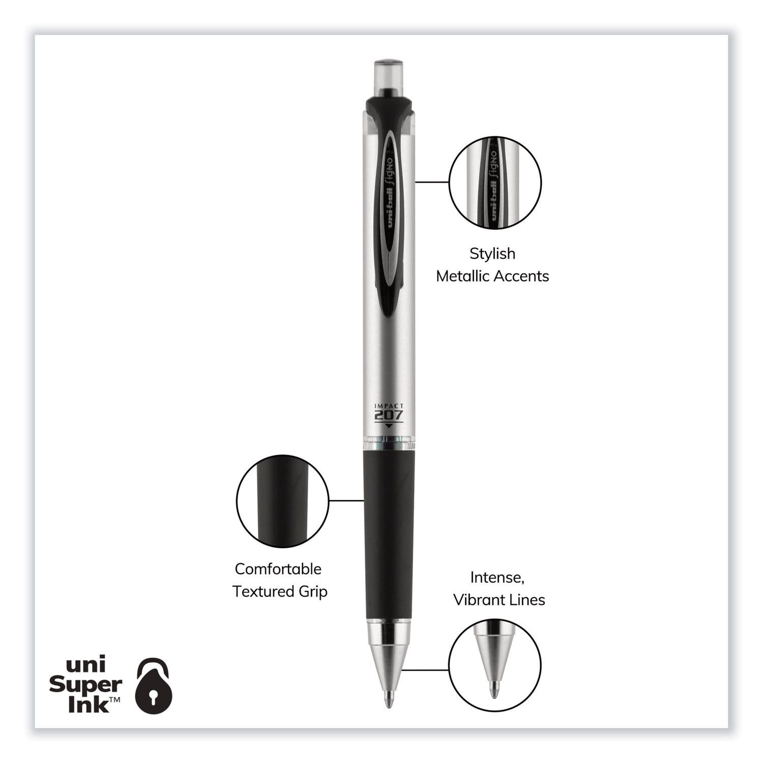 207-impact-gel-pen-retractable-bold-1-mm-black-ink-black-barrel_ubc65870 - 8