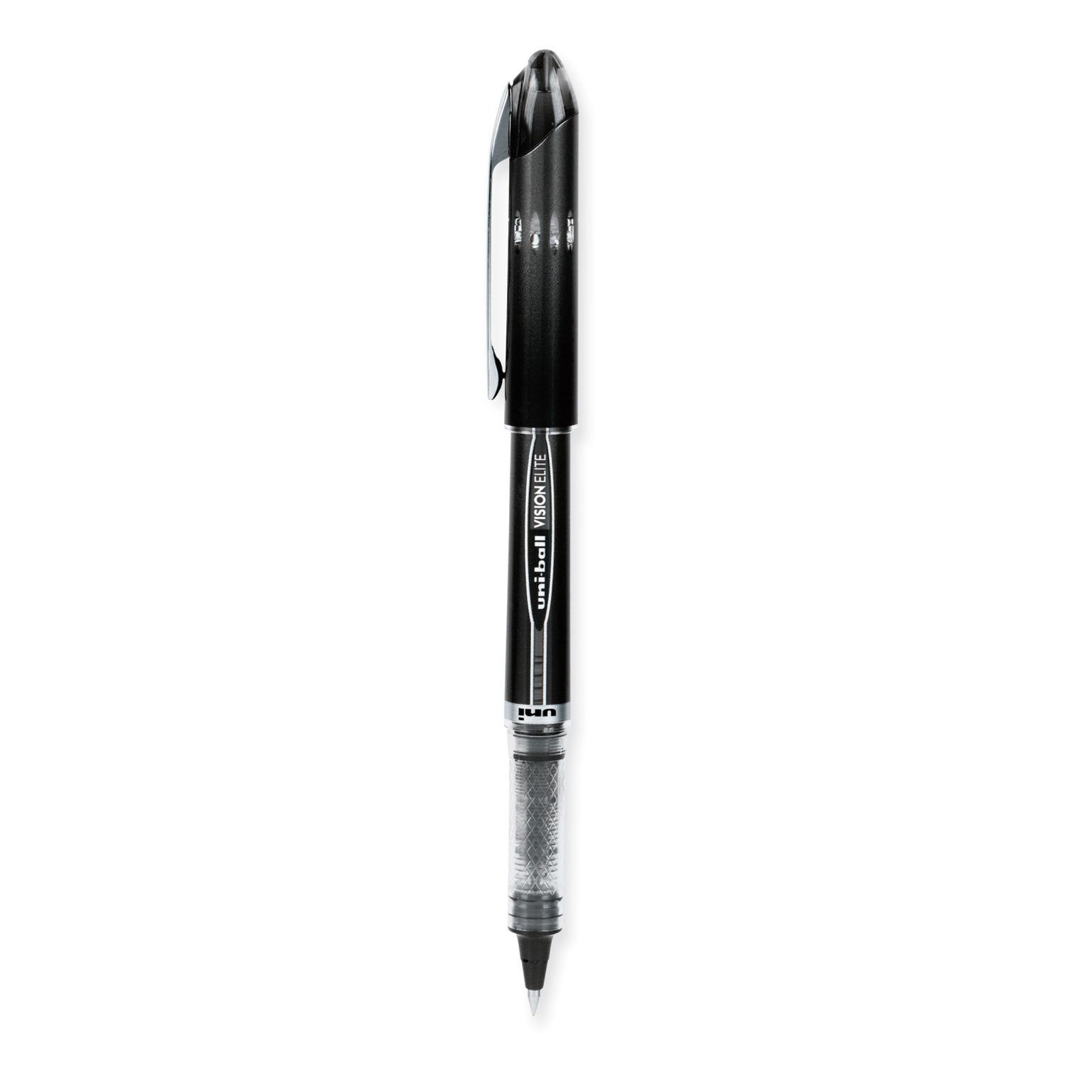 vision-elite-hybrid-gel-pen-stick-extra-fine-05-mm-black-ink-black-clear-barrel_ubc69000 - 1