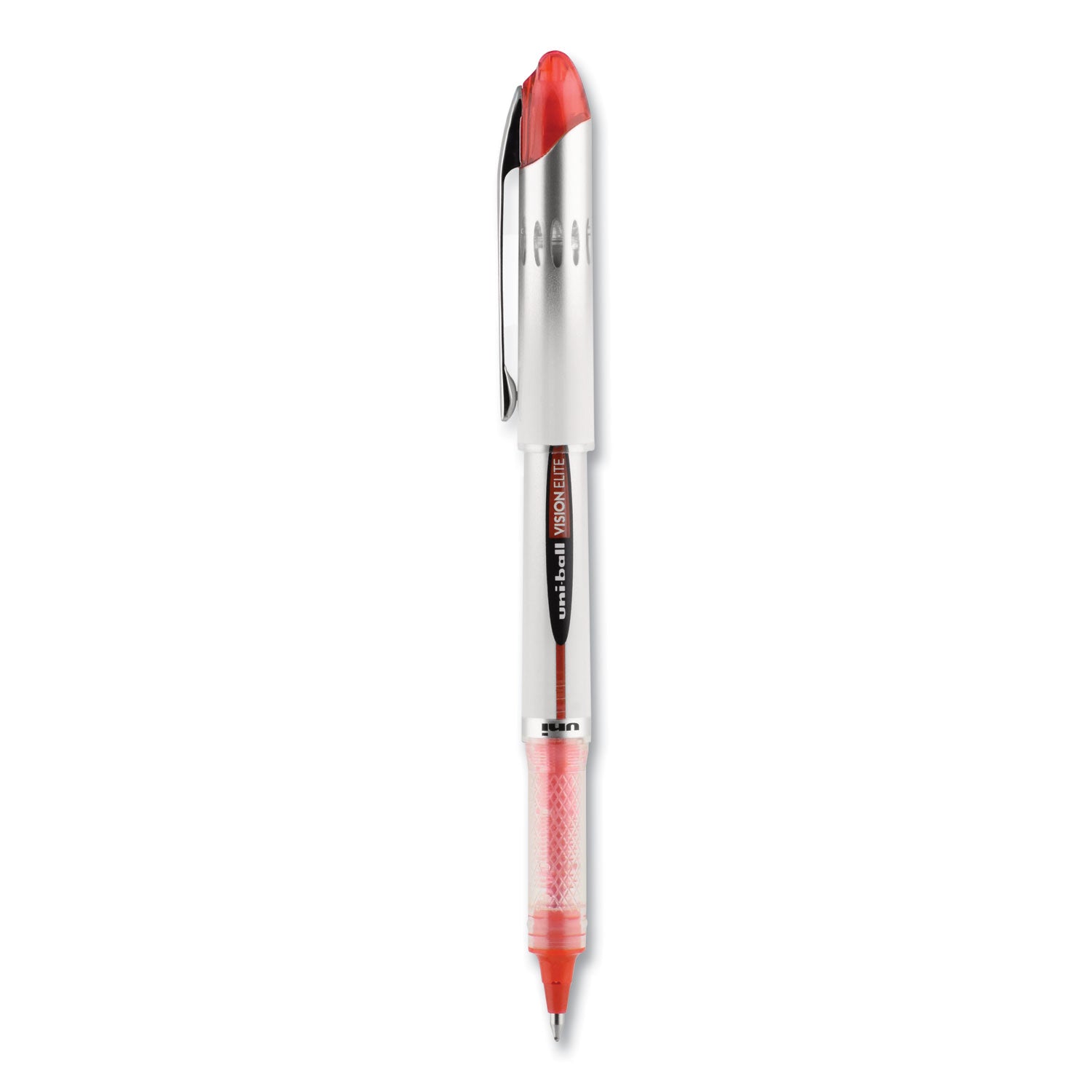 vision-elite-hybrid-gel-pen-stick-bold-08-mm-red-ink-white-red-clear-barrel_ubc69023 - 2