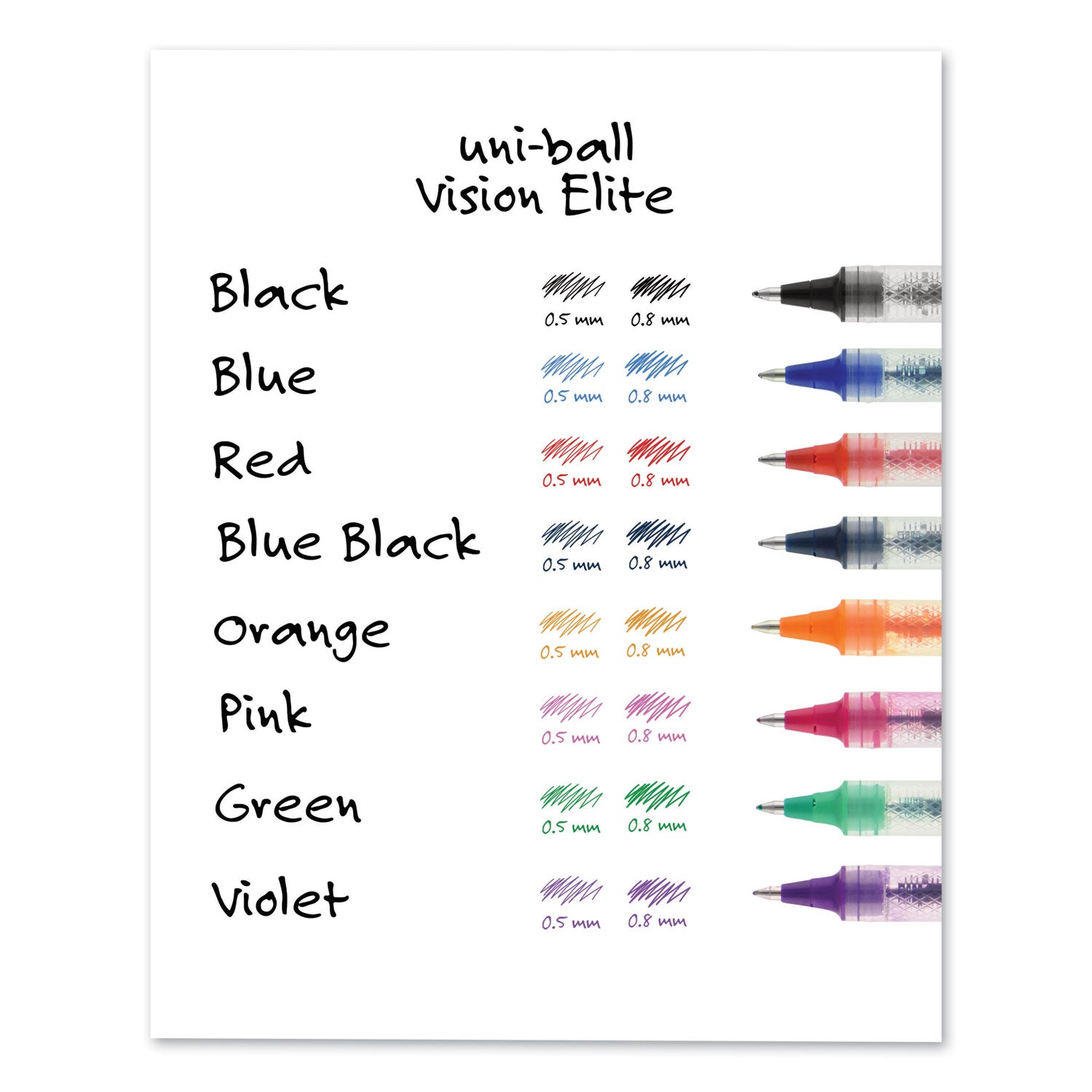 vision-elite-hybrid-gel-pen-stick-bold-08-mm-red-ink-white-red-clear-barrel_ubc69023 - 7