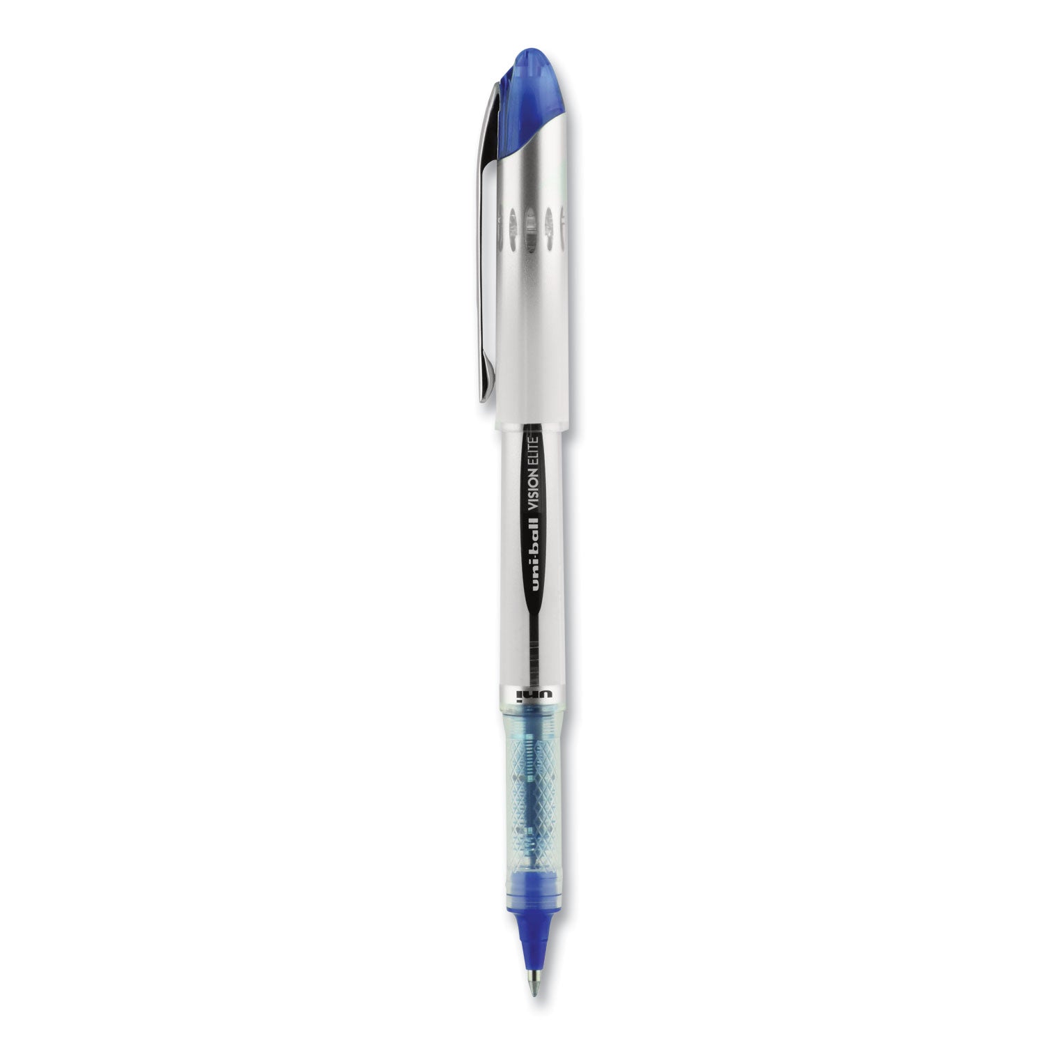 vision-elite-hybrid-gel-pen-stick-bold-08-mm-blue-ink-white-blue-clear-barrel_ubc69024 - 2