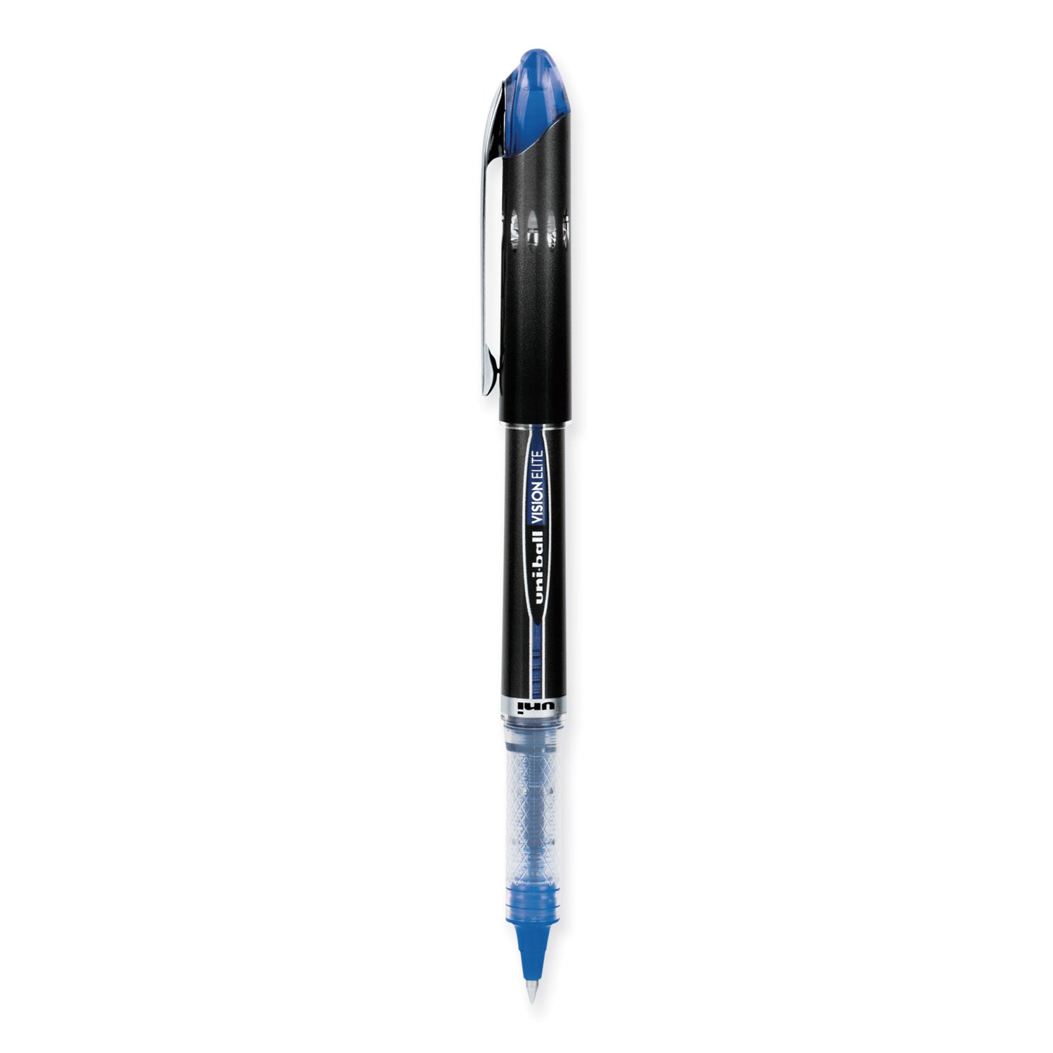 vision-elite-hybrid-gel-pen-stick-extra-fine-05-mm-blue-ink-black-blue-clear-barrel_ubc69021 - 1