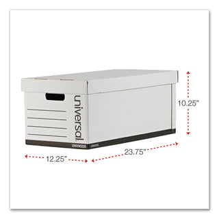Medium-Duty Easy Assembly Storage Box, Letter Files, White, 12/Carton - 