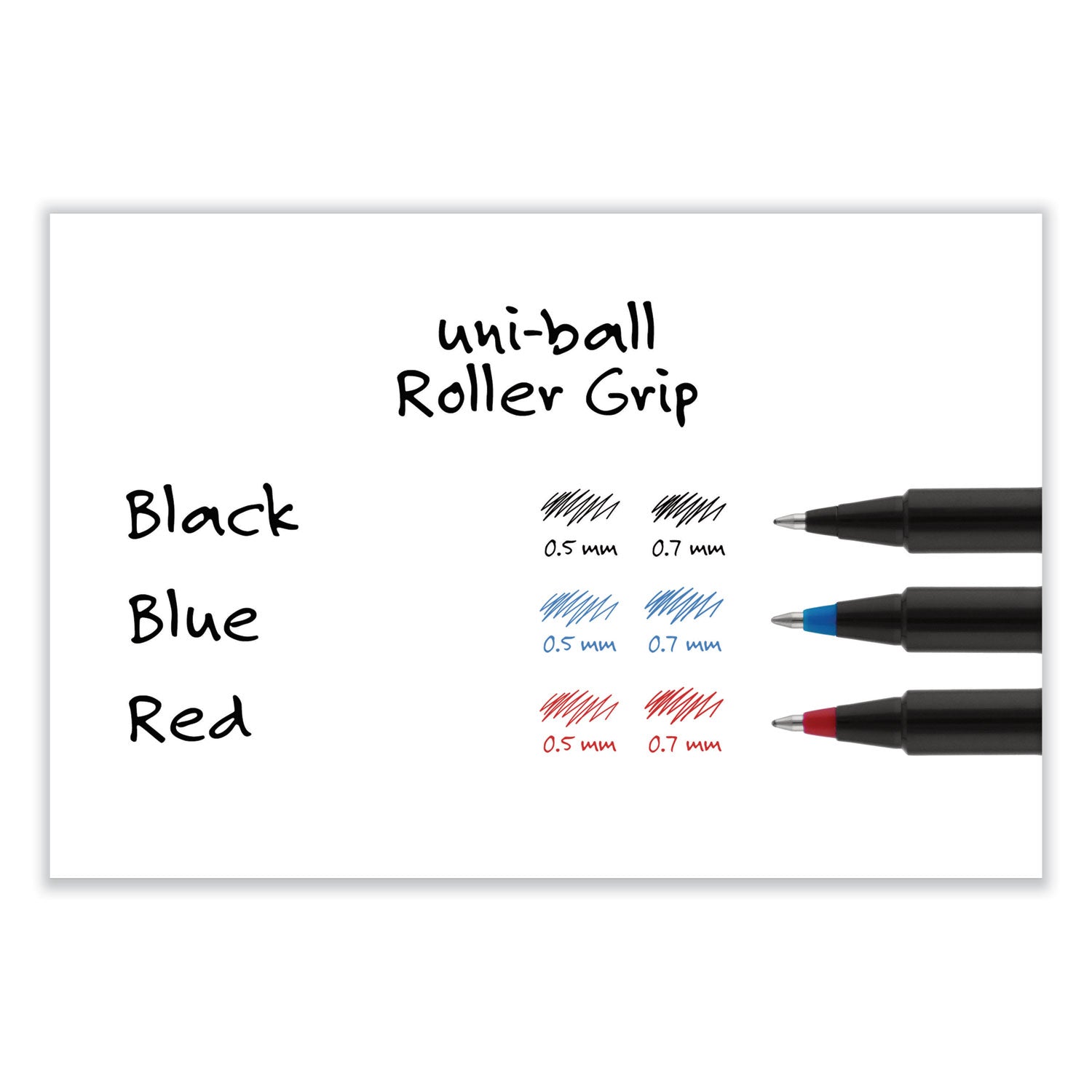 deluxe-roller-ball-pen-stick-extra-fine-05-mm-black-ink-metallic-gray-black-barrel-dozen_ubc60025 - 6