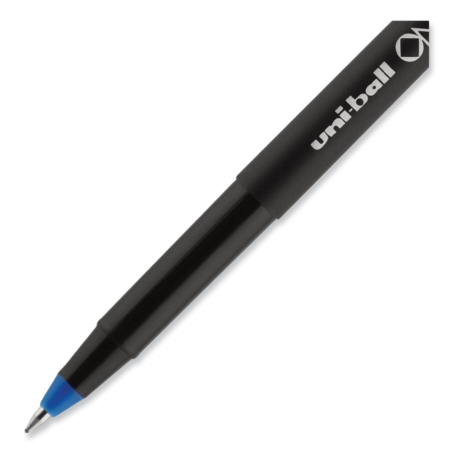 onyx-roller-ball-pen-stick-extra-fine-05-mm-blue-ink-black-blue-barrel-dozen_ubc60041 - 5