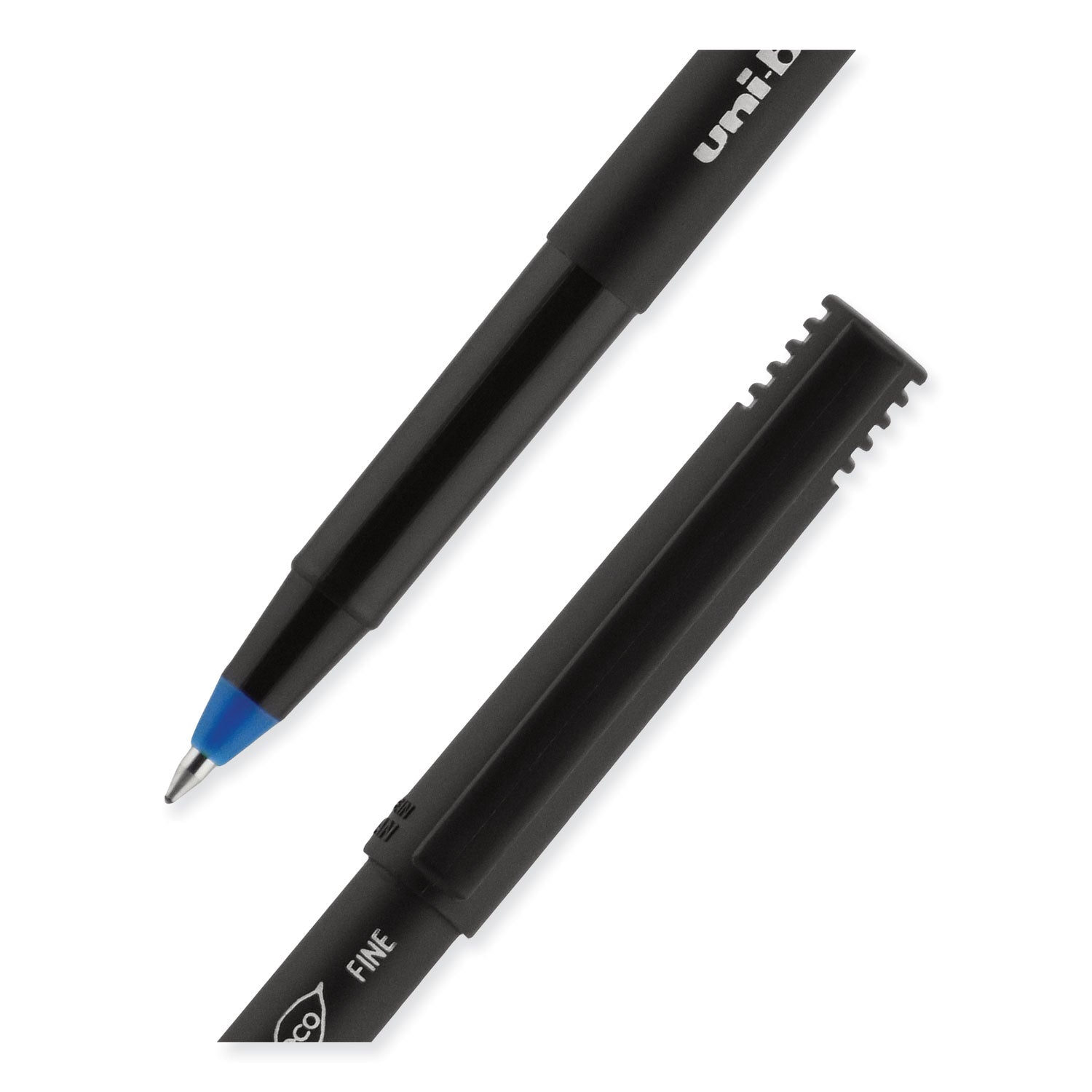 onyx-roller-ball-pen-stick-fine-07-mm-blue-ink-black-blue-barrel-dozen_ubc60145 - 6