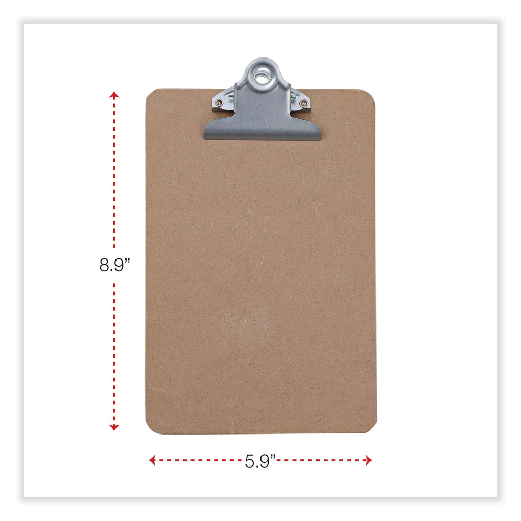 hardboard-clipboard-075-clip-capacity-holds-5-x-8-sheets-brown-3-pack_unv05610vp - 3