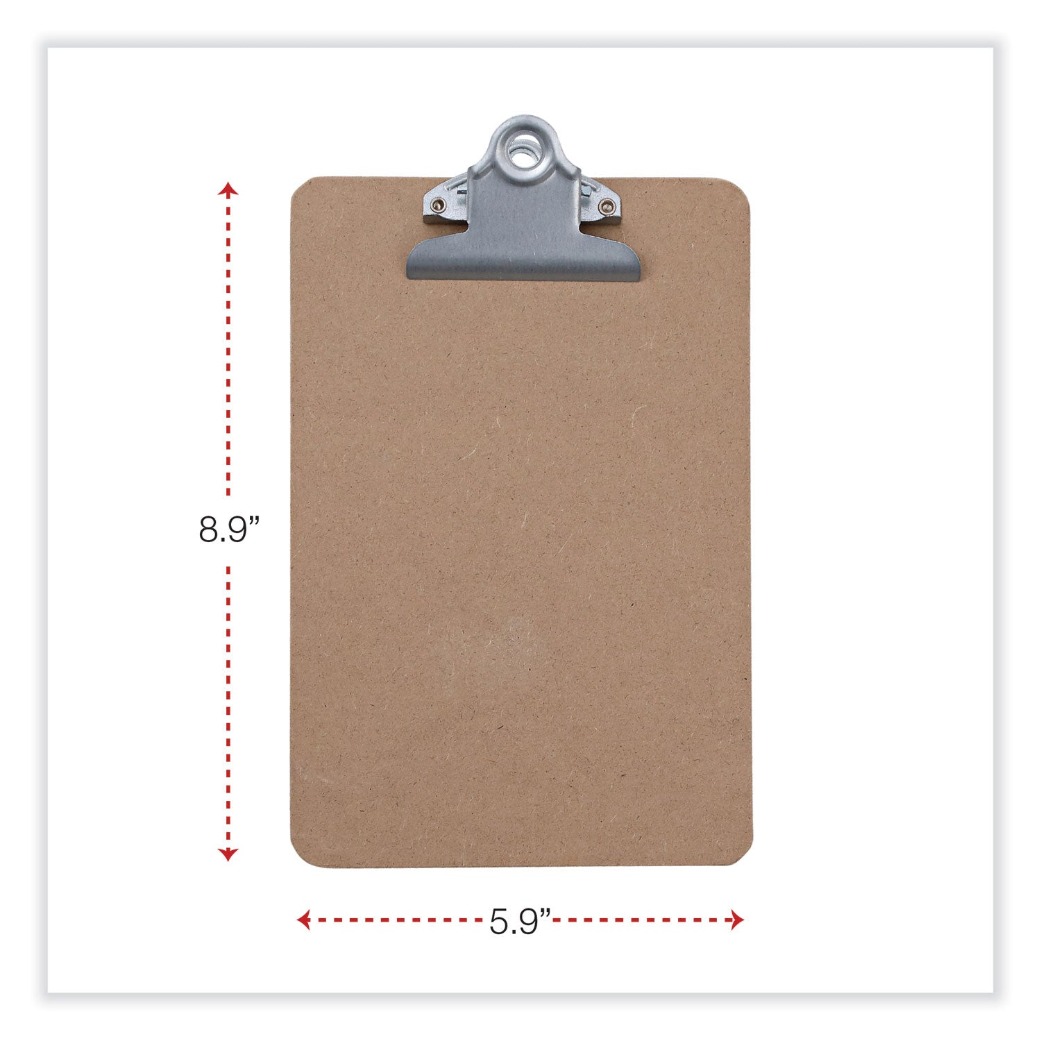 hardboard-clipboard-075-clip-capacity-holds-5-x-8-sheets-brown-3-pack_unv05610vp - 3