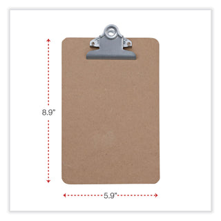 hardboard-clipboard-075-clip-capacity-holds-5-x-8-sheets-brown-3-pack_unv05610vp - 3