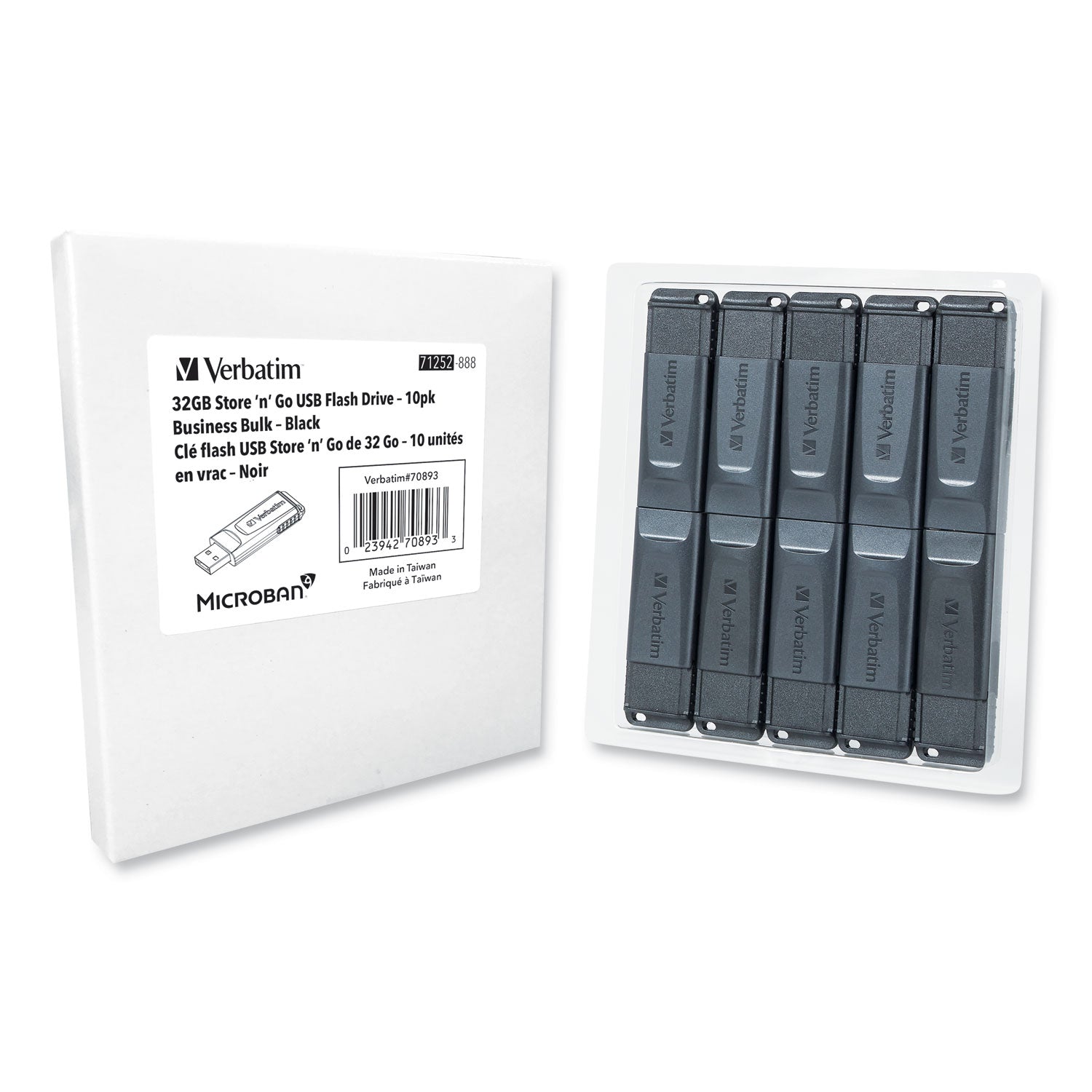 Store 'n' Go USB Flash Drive Business Bulk, 32 GB, Black, 10/Pack