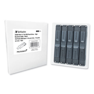 Store 'n' Go USB Flash Drive Business Bulk, 32 GB, Black, 10/Pack