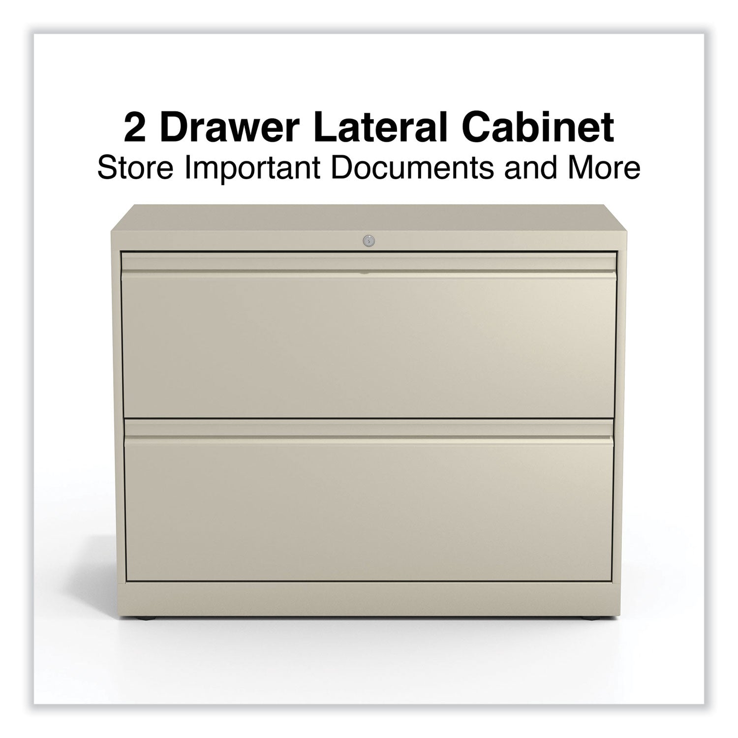 Lateral File, 2 Legal/Letter-Size File Drawers, Putty, 36" x 18.63" x 28