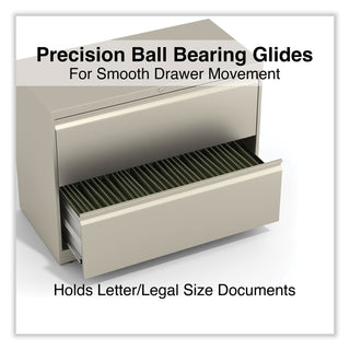 Lateral File, 2 Legal/Letter-Size File Drawers, Putty, 36" x 18.63" x 28