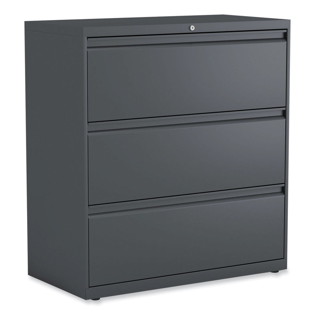 Lateral File, 3 Legal/Letter/A4/A5-Size File Drawers, Charcoal, 36" x 18.63" x 40.25