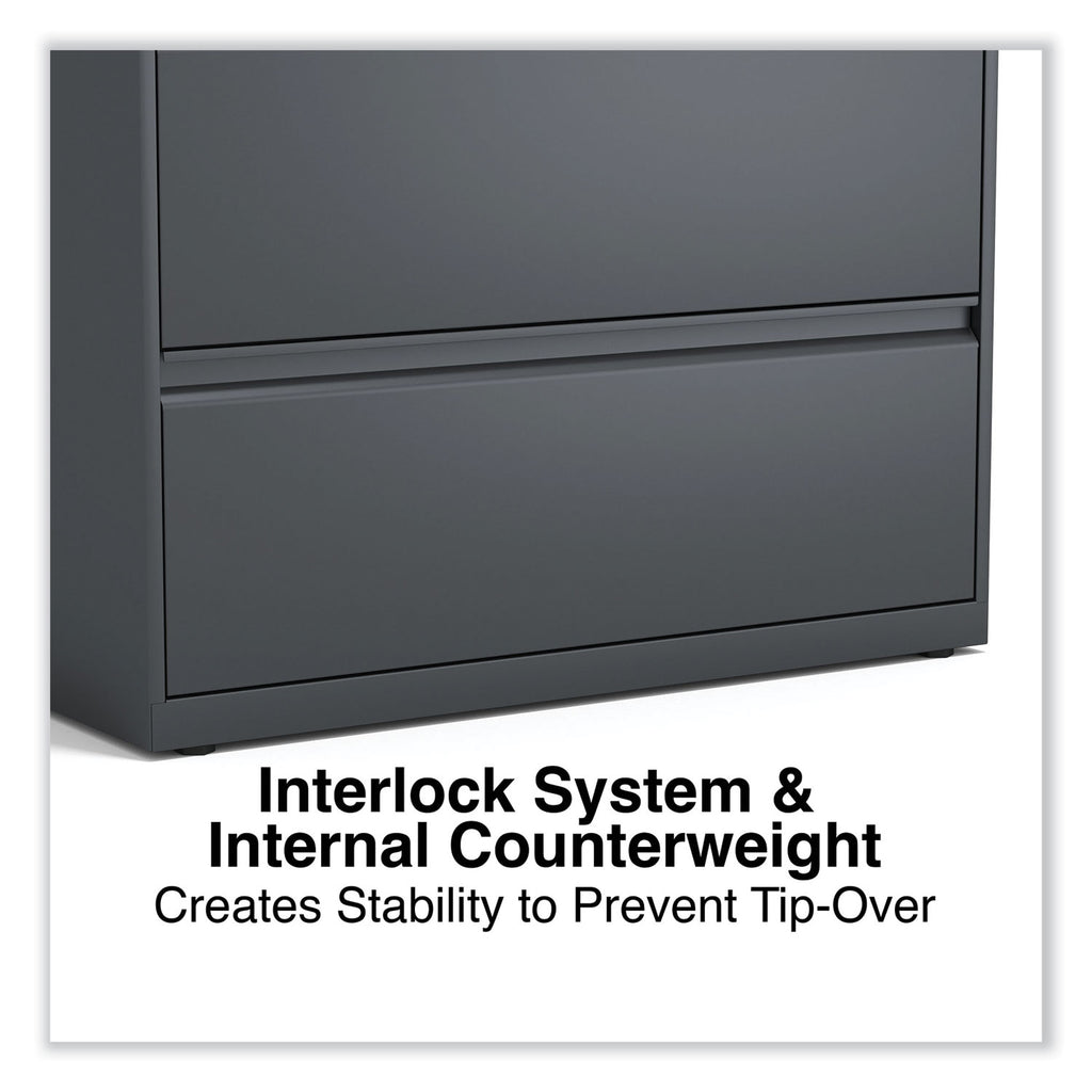 Lateral File, 3 Legal/Letter/A4/A5-Size File Drawers, Charcoal, 36" x 18.63" x 40.25