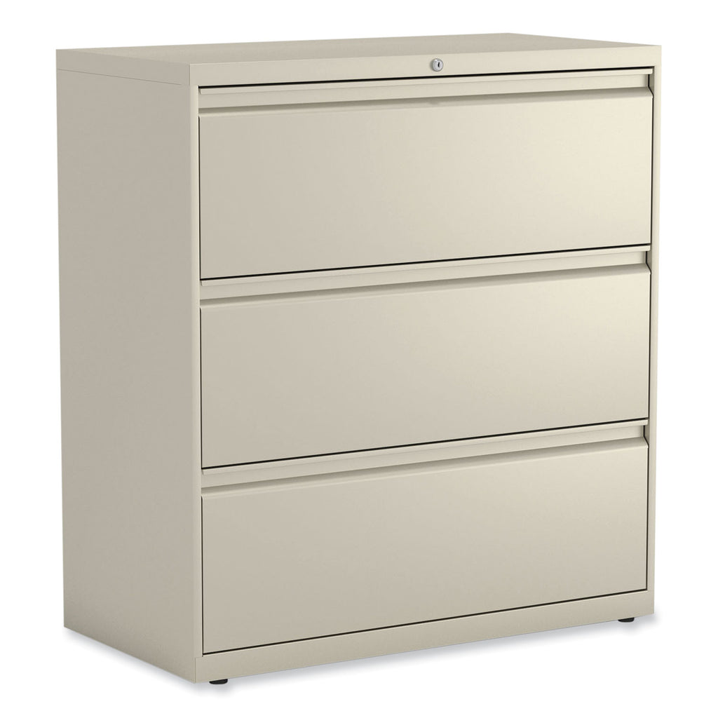 Lateral File, 3 Legal/Letter/A4/A5-Size File Drawers, Putty, 36" x 18.63" x 40.25
