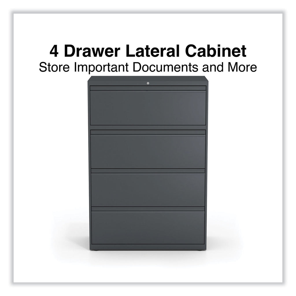 Lateral File, 4 Legal/Letter/A4/A5-Size File Drawers, Charcoal, 36" x 18.63" x 52.5
