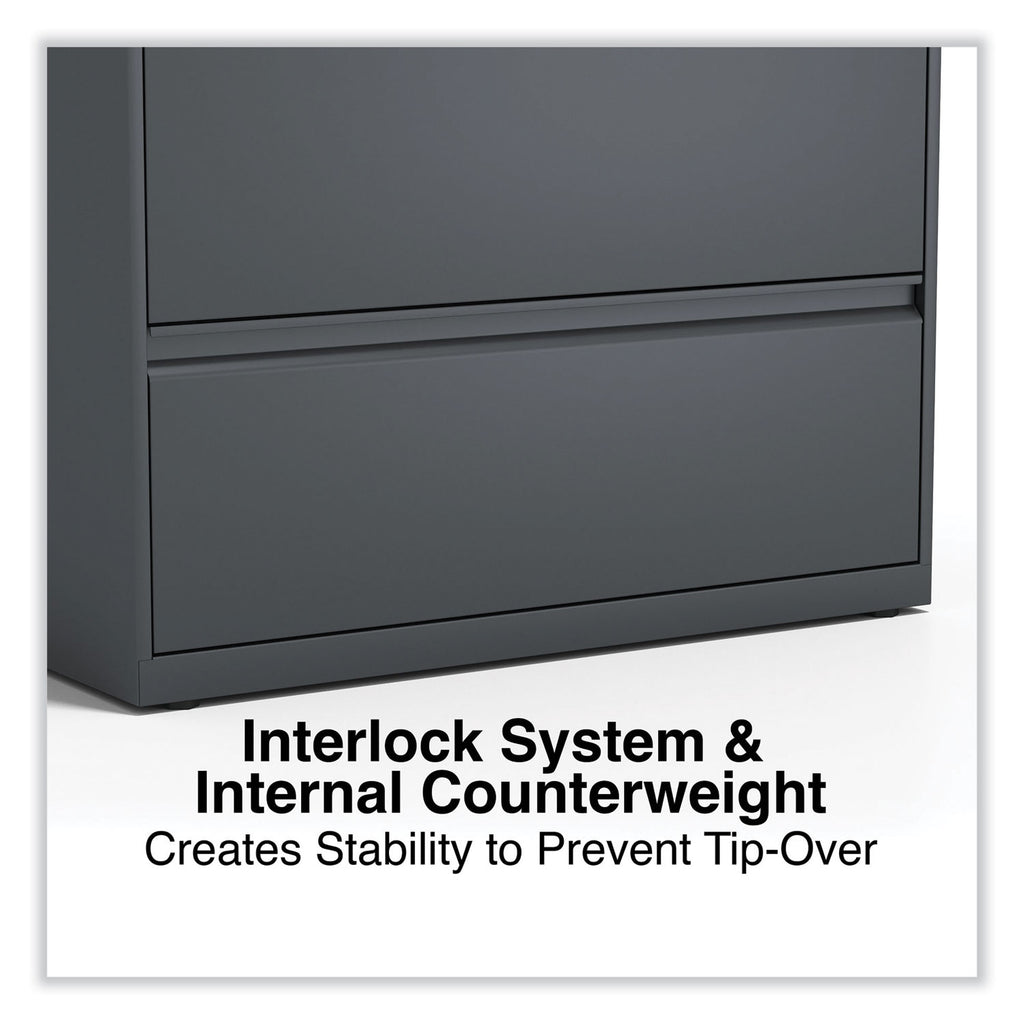 Lateral File, 4 Legal/Letter/A4/A5-Size File Drawers, Charcoal, 36" x 18.63" x 52.5